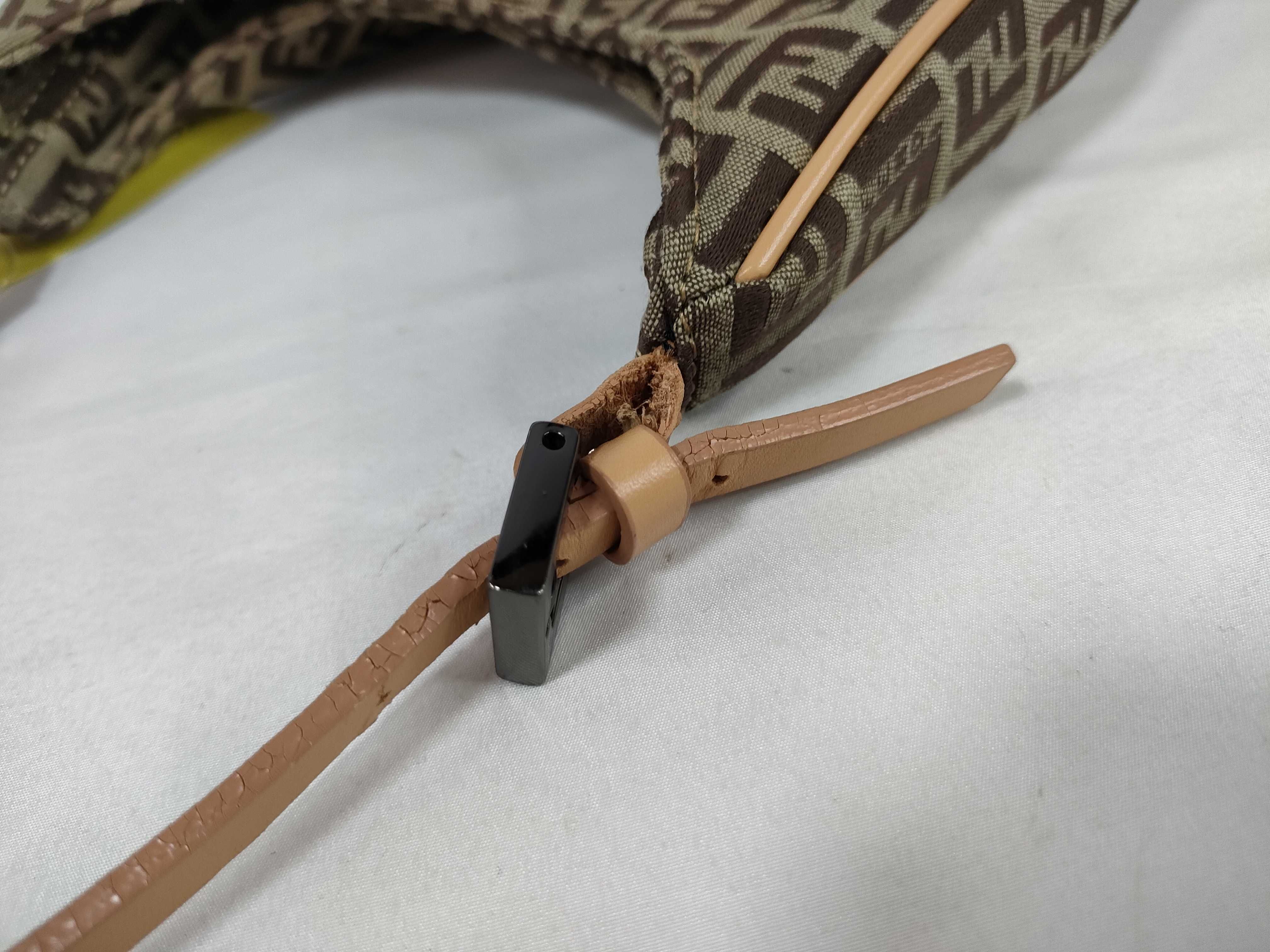 Mini Shoulder Bag, One-Shoulder, Canvas, Beige Shoulder Bag — view 5