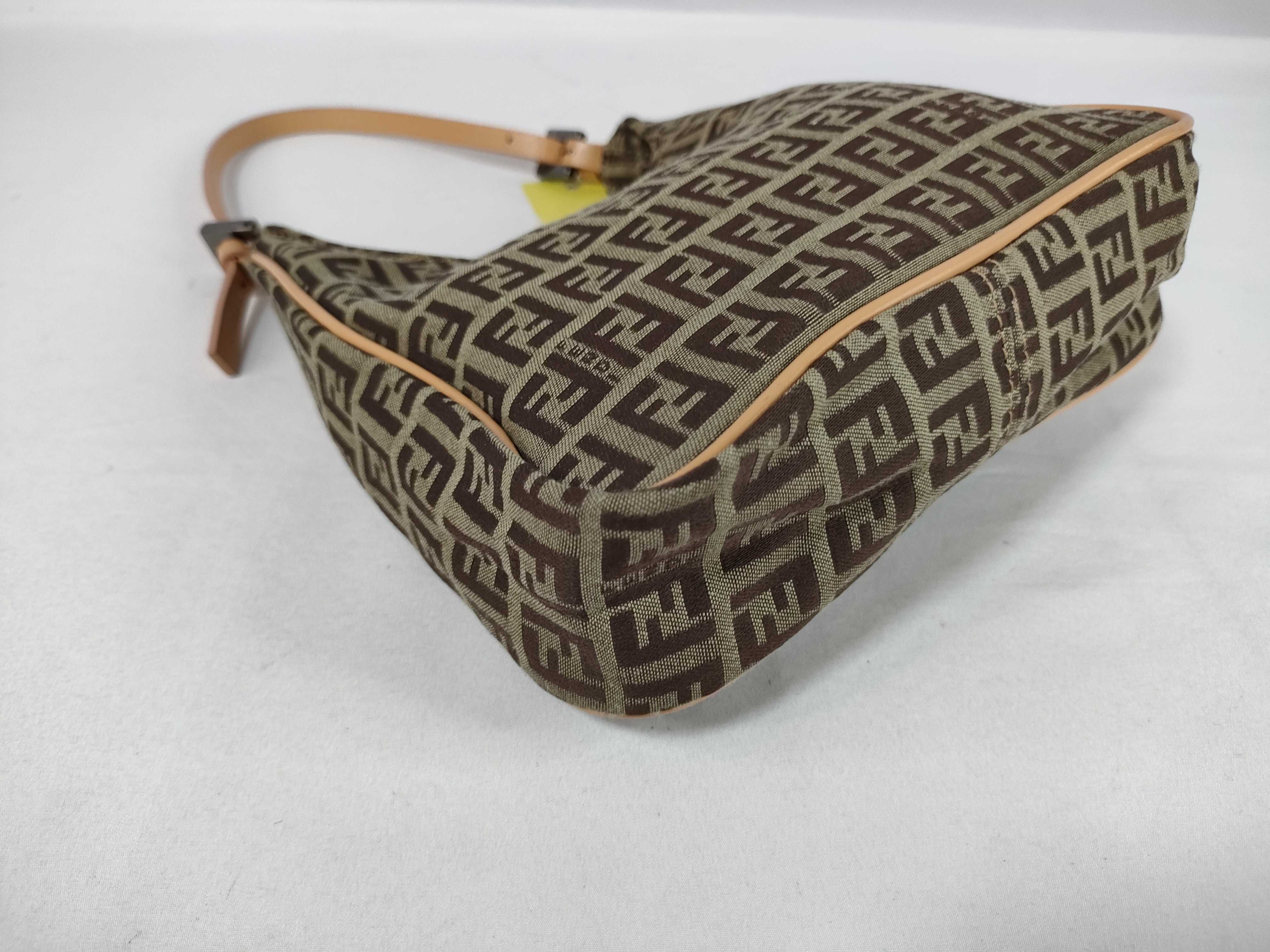 Mini Shoulder Bag, One-Shoulder, Canvas, Beige Shoulder Bag — view 6