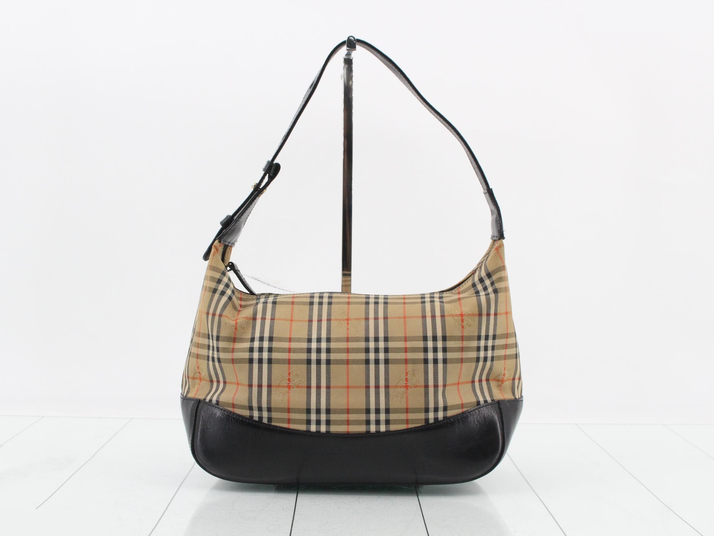 Burberrys Nova Check Shadow Horse One-Shoulder Bag — view 2