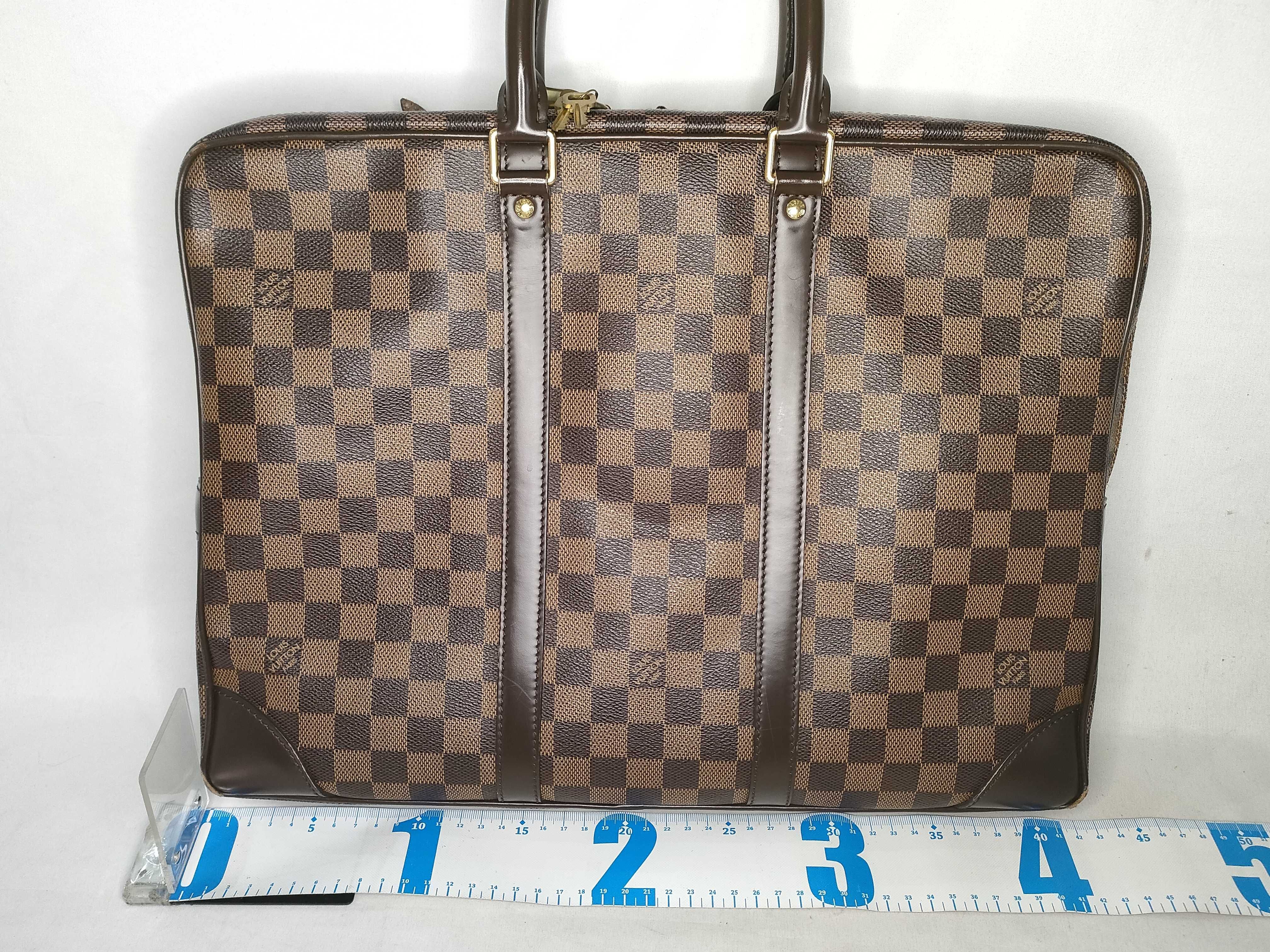 Damier Vuitton Damier Port Document Voyage N41124 RI2160 Brown Business Bag — view 2
