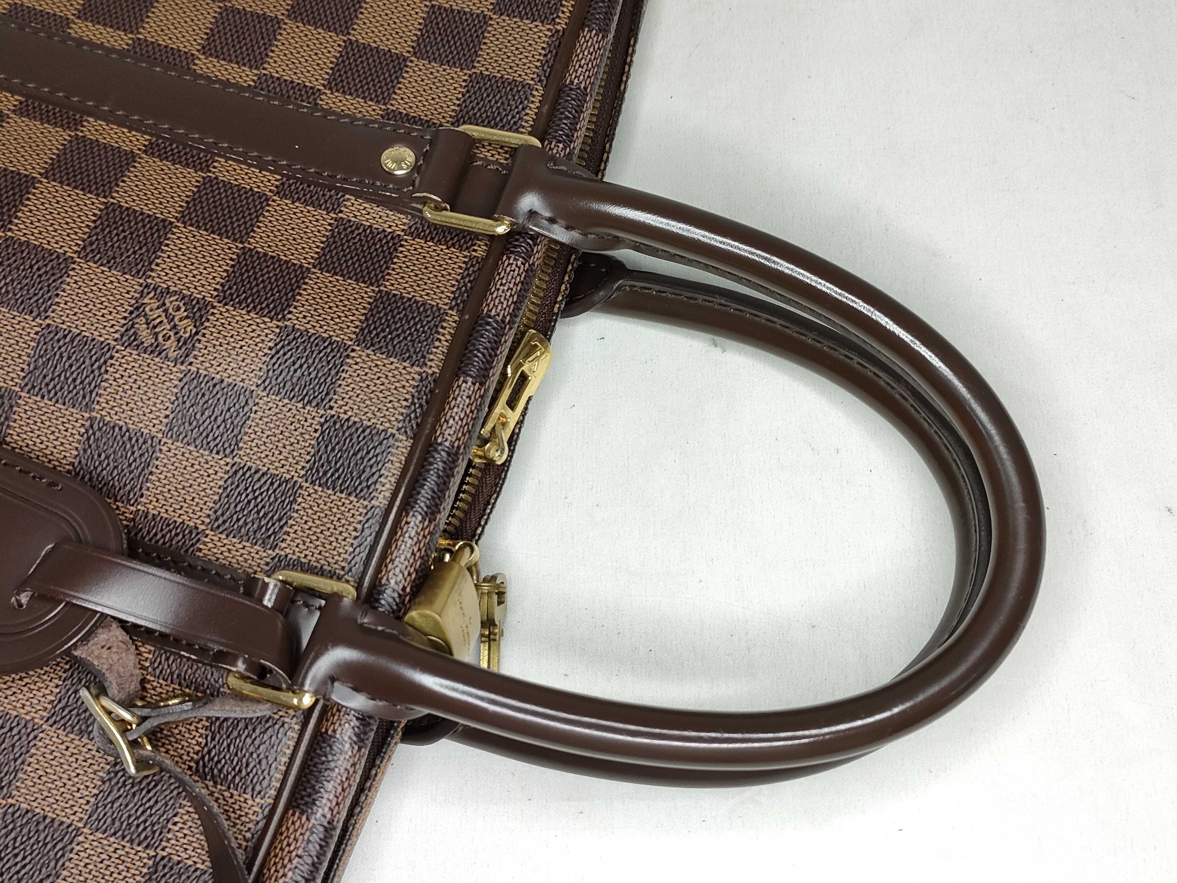 Damier Vuitton Damier Port Document Voyage N41124 RI2160 Brown Business Bag — view 3