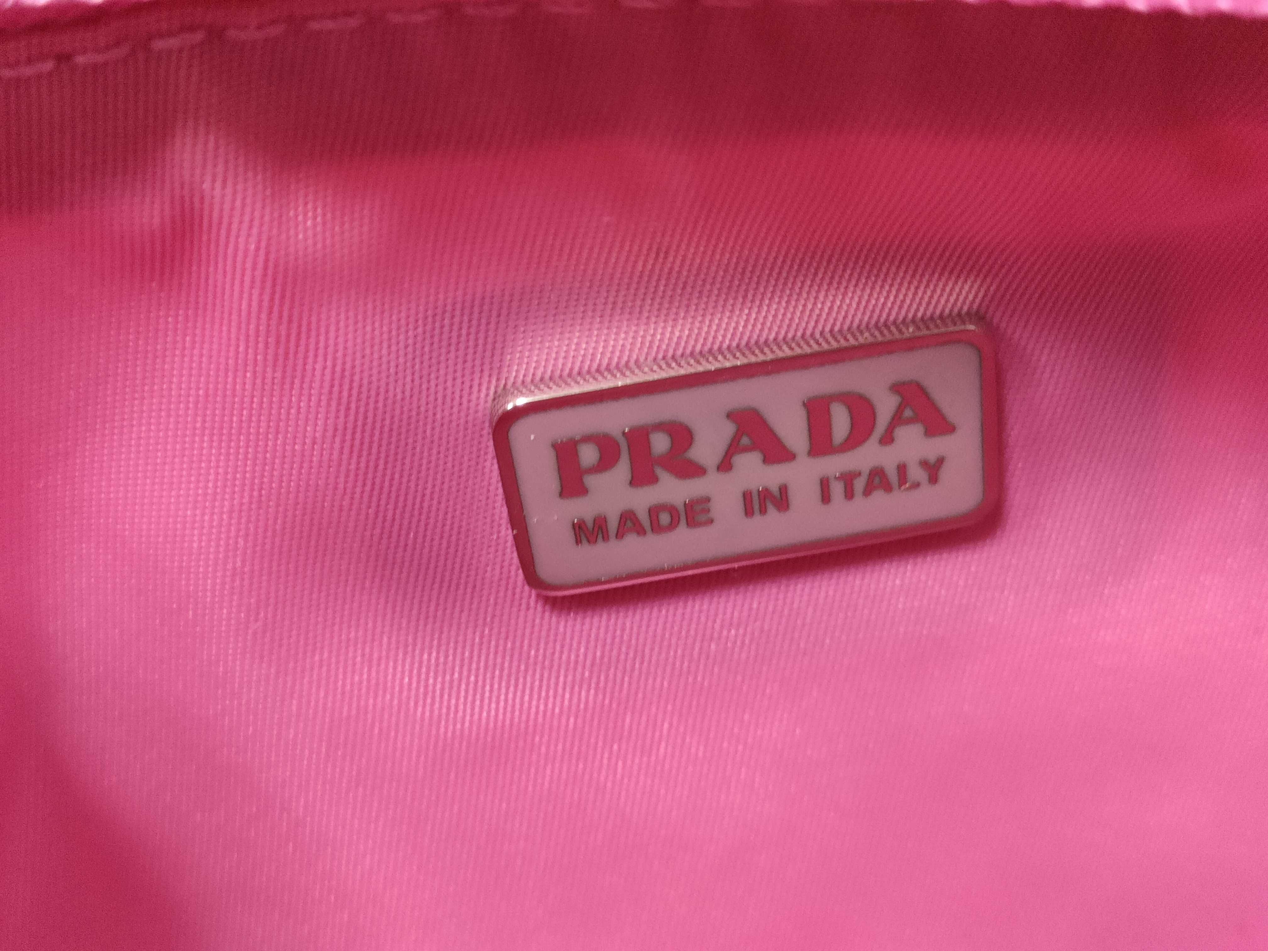 Nylon Triangle Logo Plate Tessuto Handbag Pink MV633 Handbag — view 11