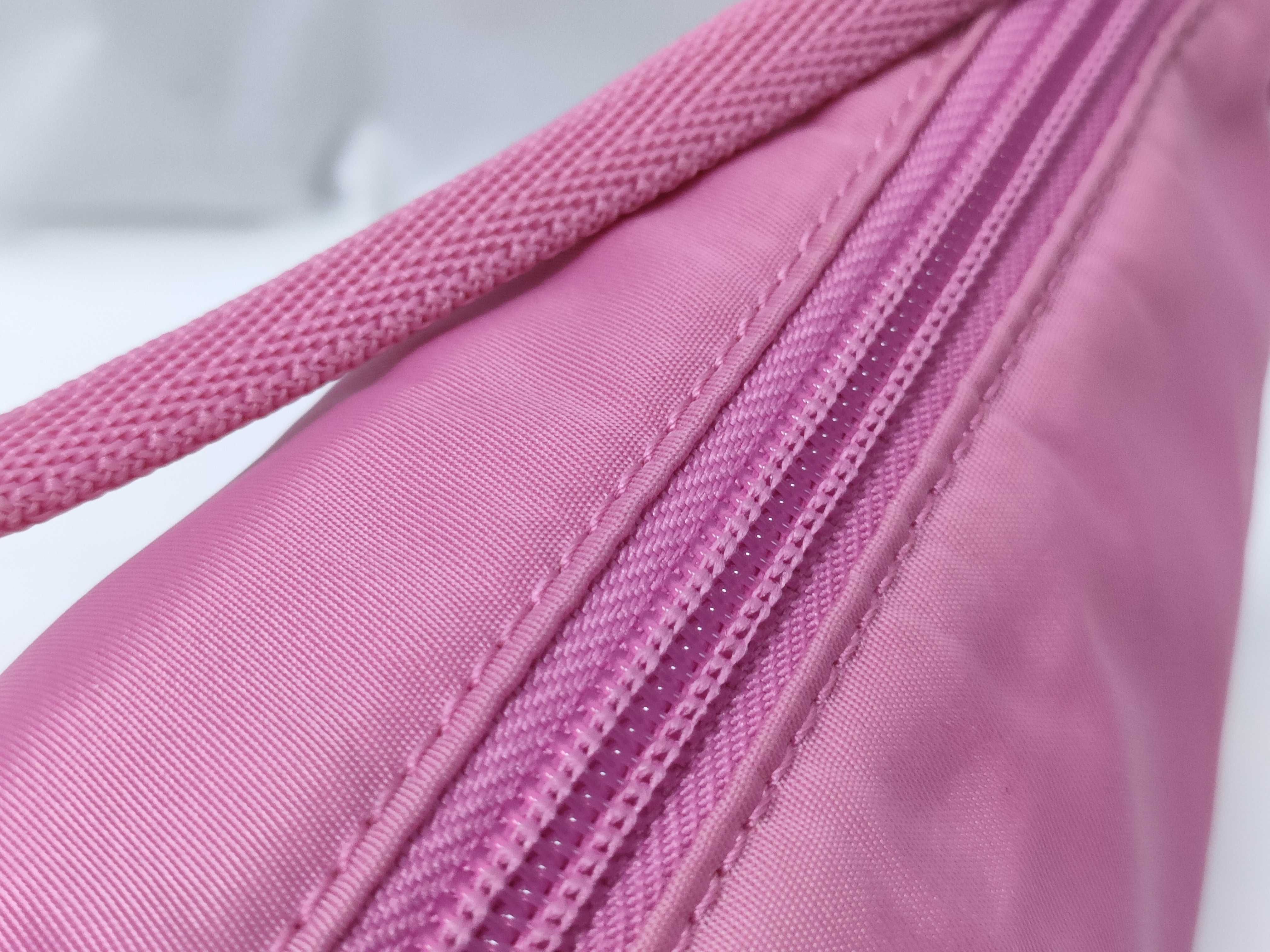 Nylon Triangle Logo Plate Tessuto Handbag Pink MV633 Handbag — view 8