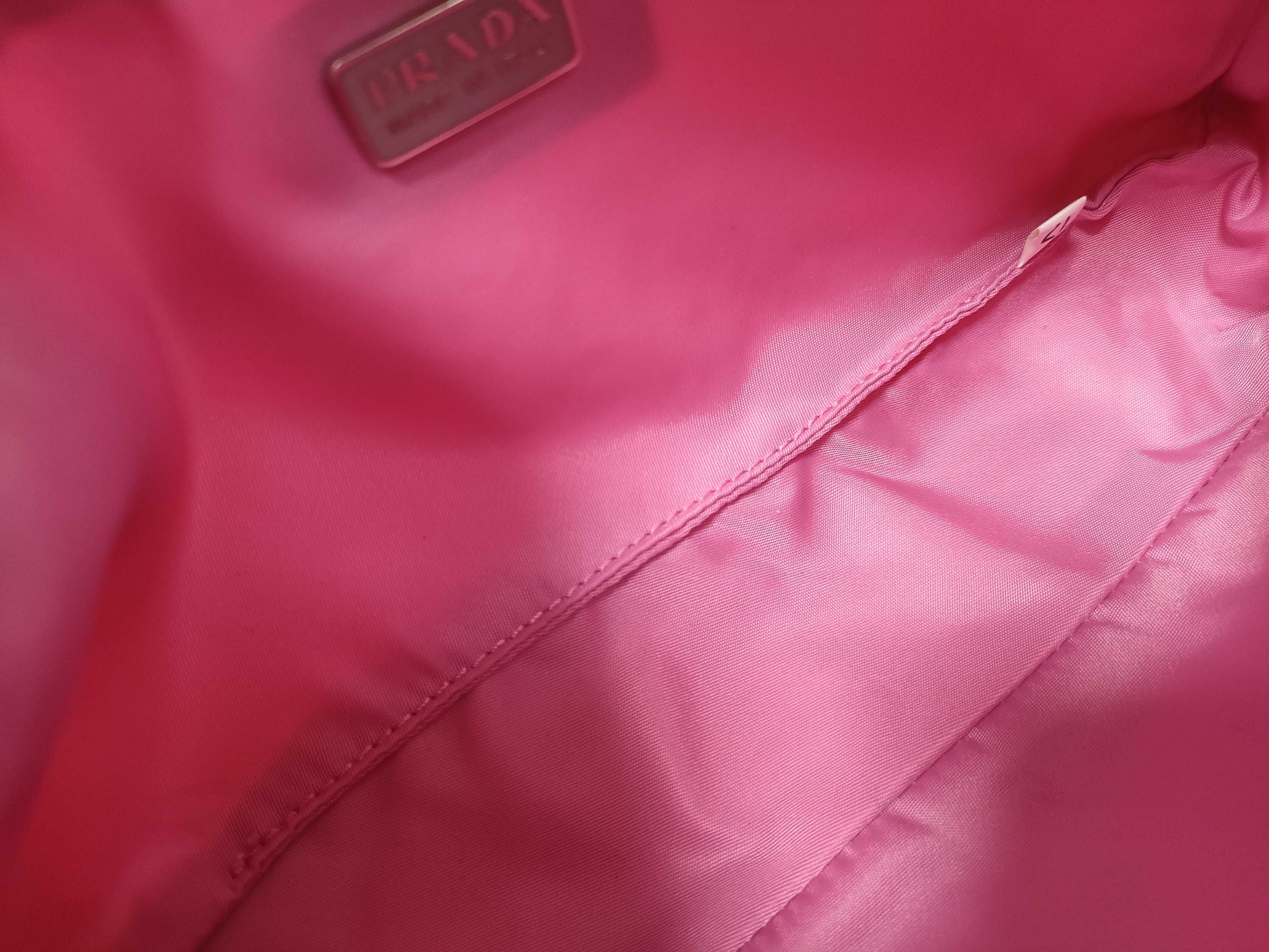 Nylon Triangle Logo Plate Tessuto Handbag Pink MV633 Handbag — view 10