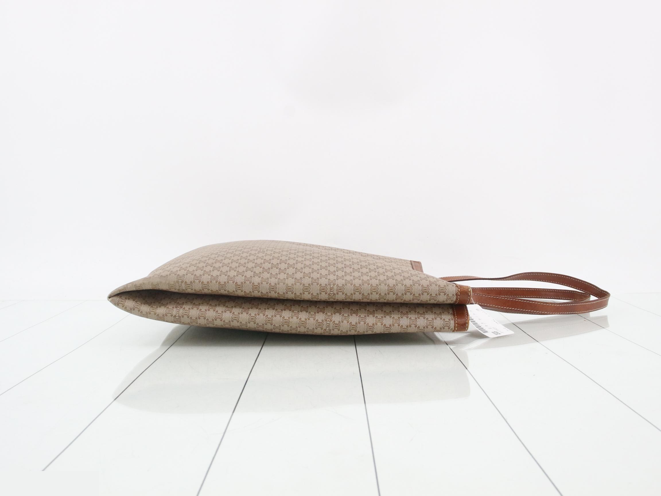 Macadam Tote Bag, Beige/Brown Leather — view 3