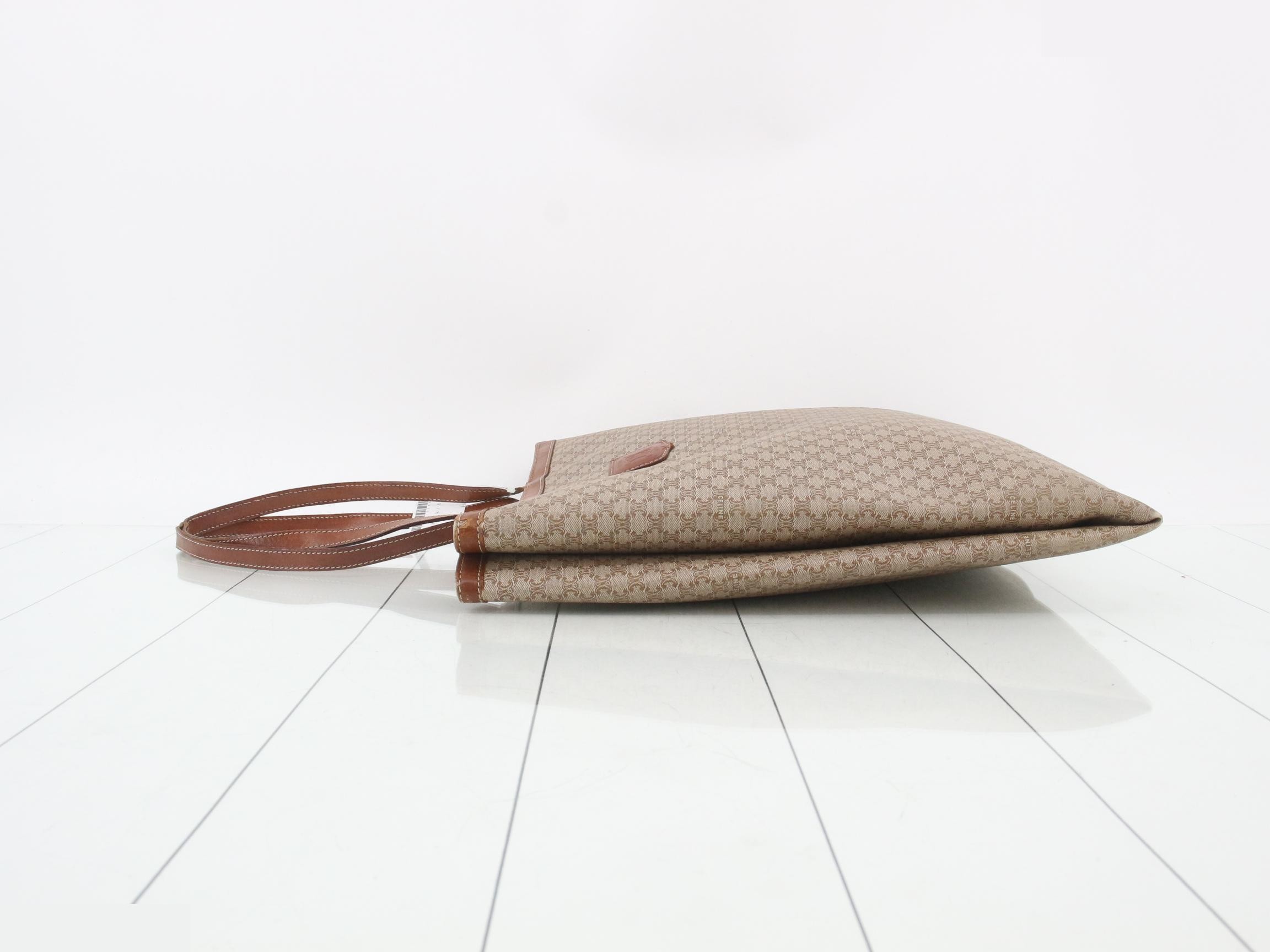 Macadam Tote Bag, Beige/Brown Leather — view 4