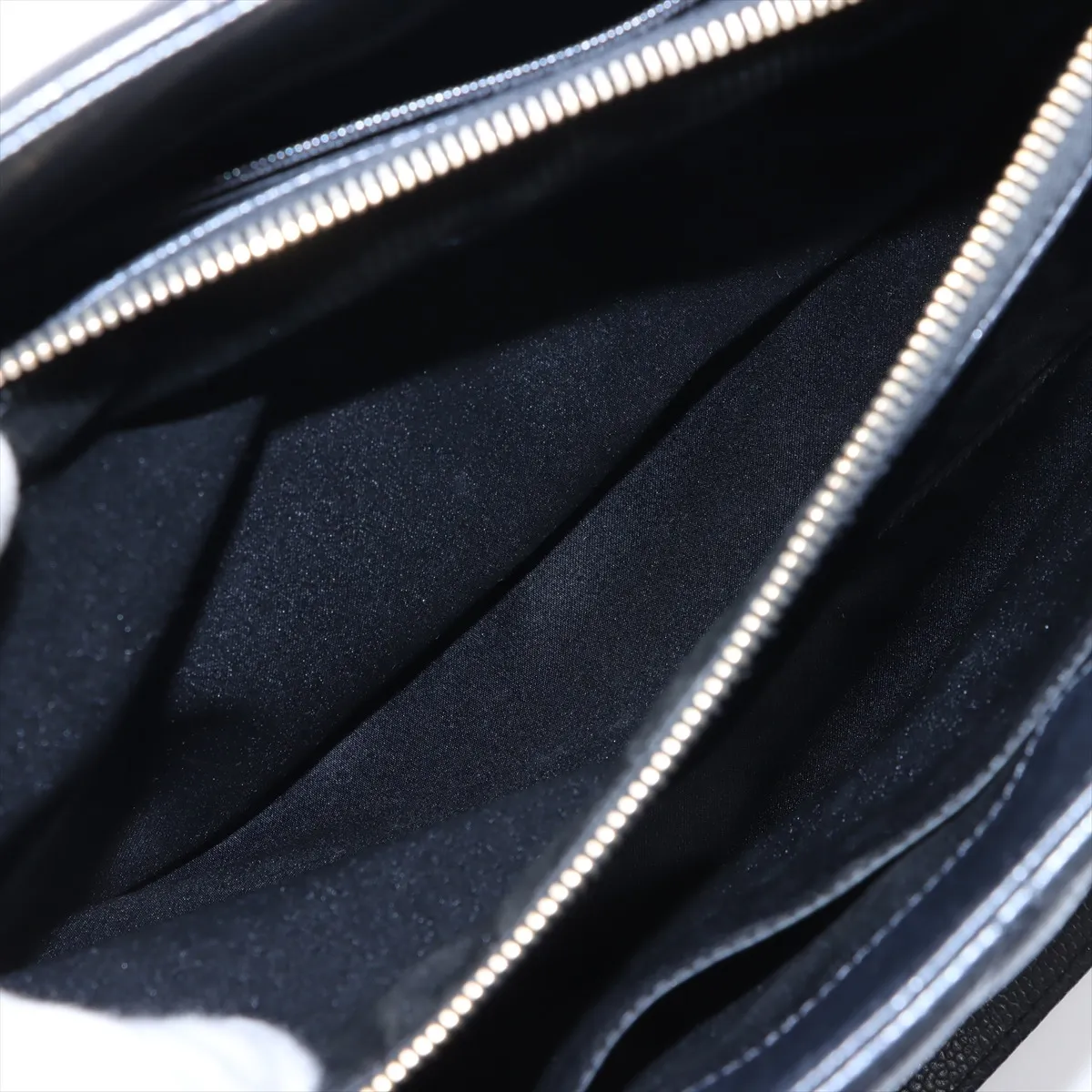 GST Caviar Skin Chain Tote Bag, Black with Gold Hardware, 16092344, Serial Number 16 — view 11