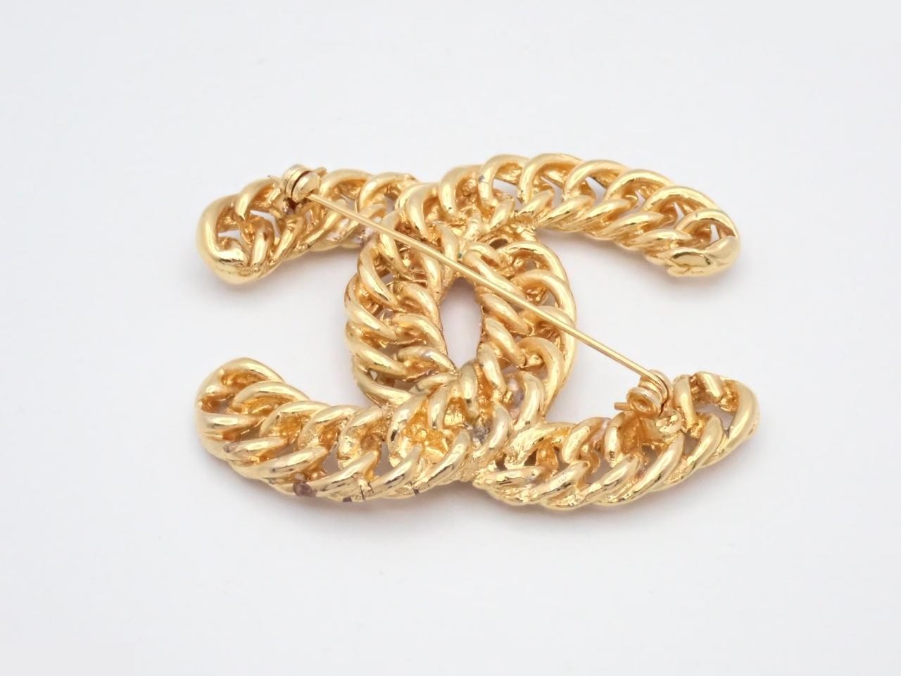 Coco Gold Chain Brooch — view 2