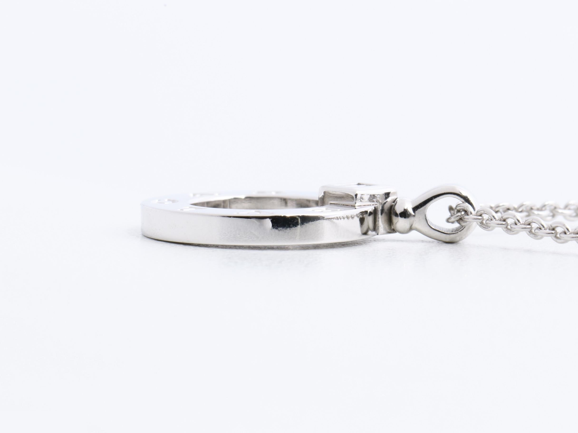 necklace, 750 white gold, 9.9g, diamond, chain approximately 46cm. — view 4