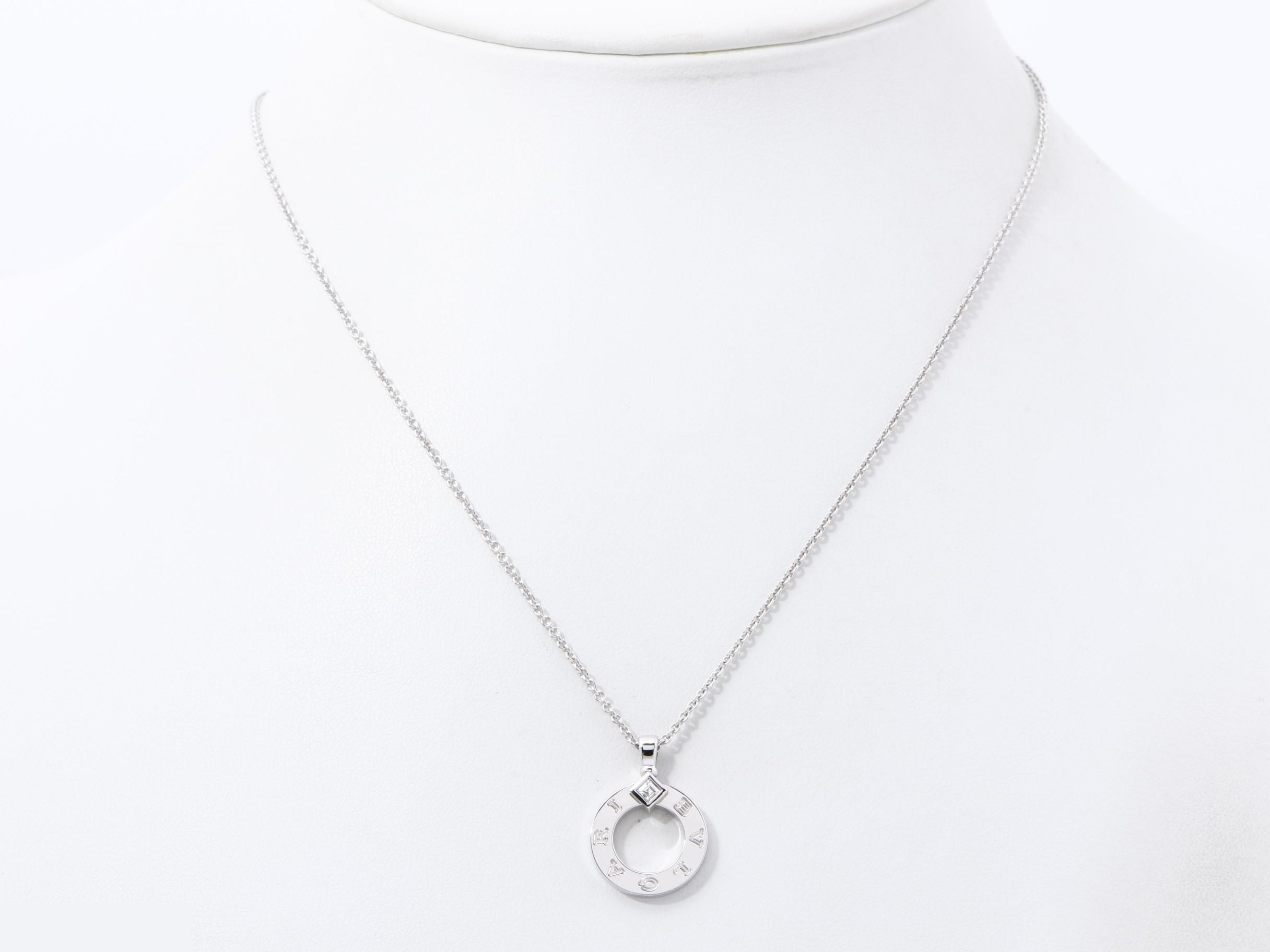 necklace, 750 white gold, 9.9g, diamond, chain approximately 46cm. — view 6