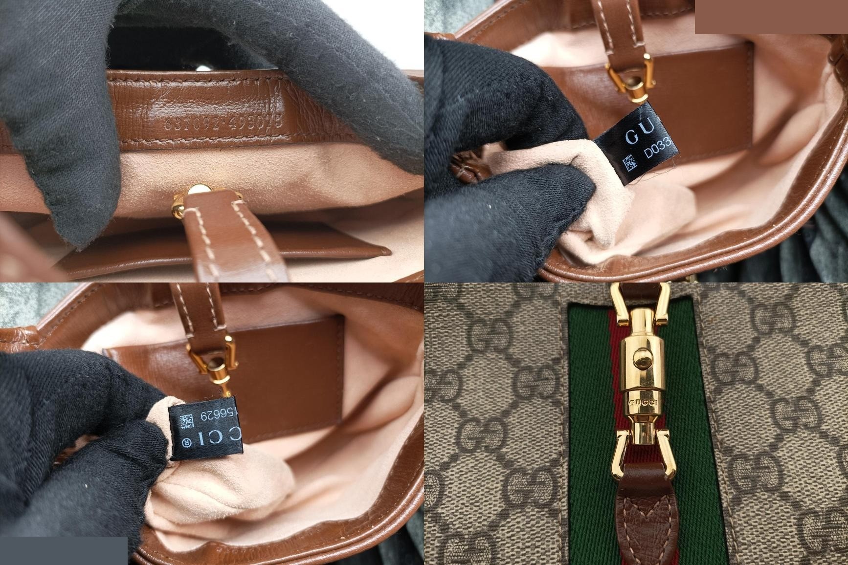 Jackie 1961 GG Supreme PVC Coated Canvas Brown — view 8