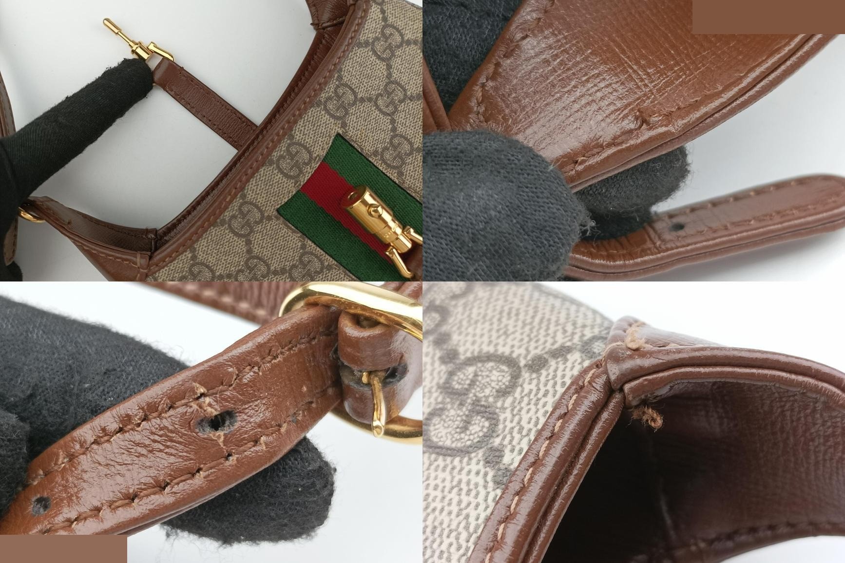 Jackie 1961 GG Supreme PVC Coated Canvas Brown — view 9