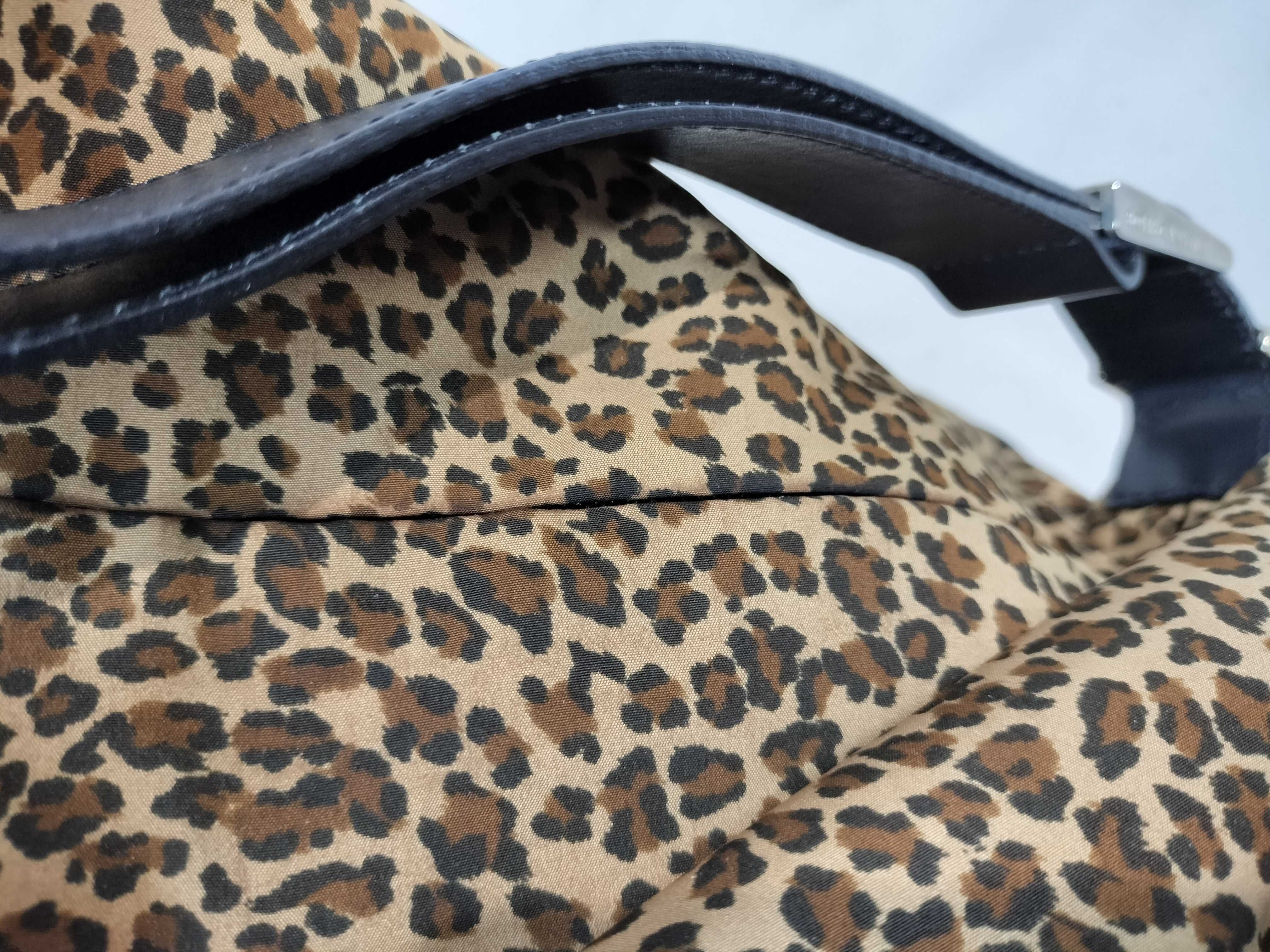 Leopard Print Nylon One-Shoulder Handbag (Almost New) — view 9
