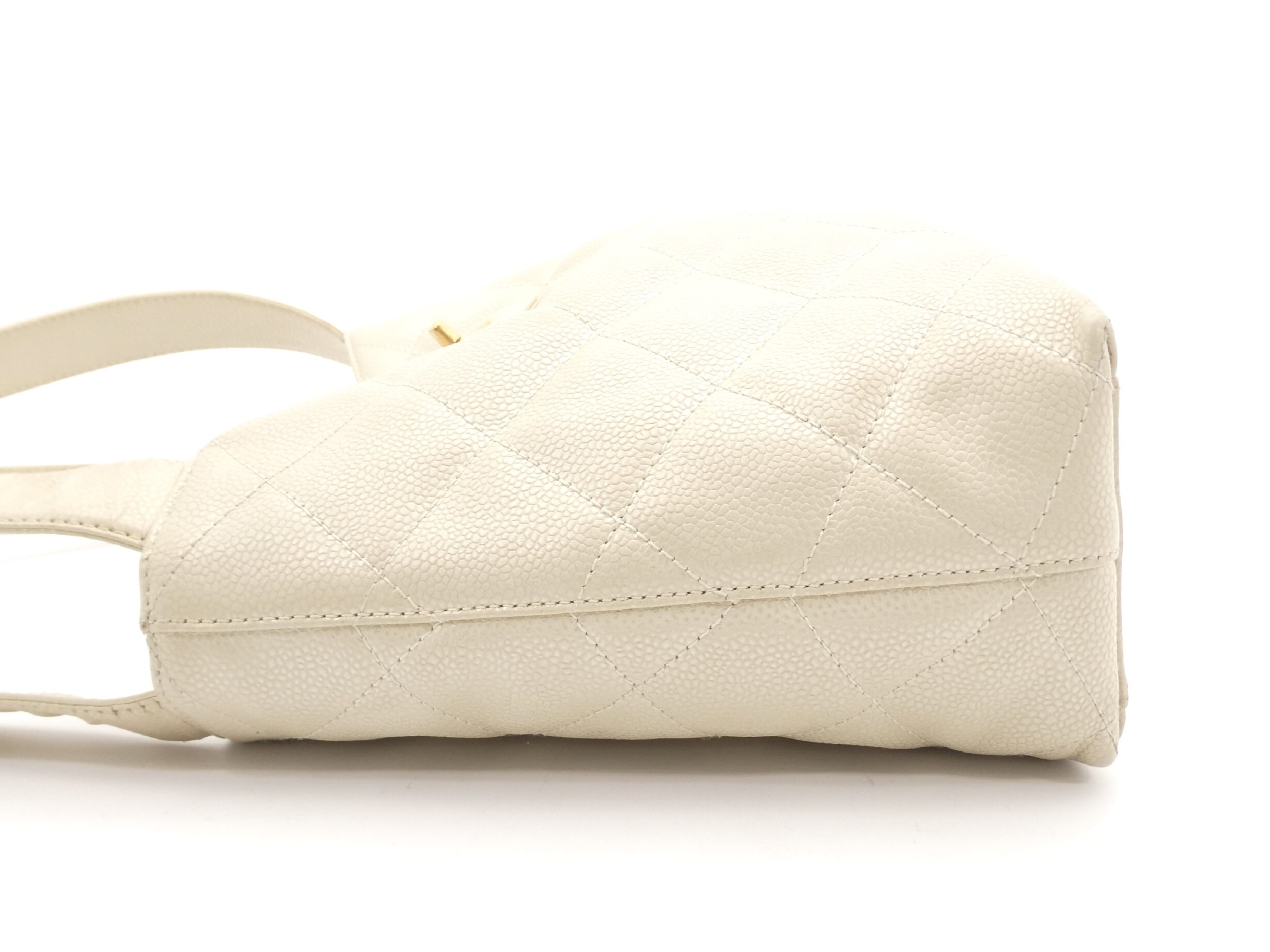 Matelassé Coco Mark Caviar Skin Shoulder Bag — view 3