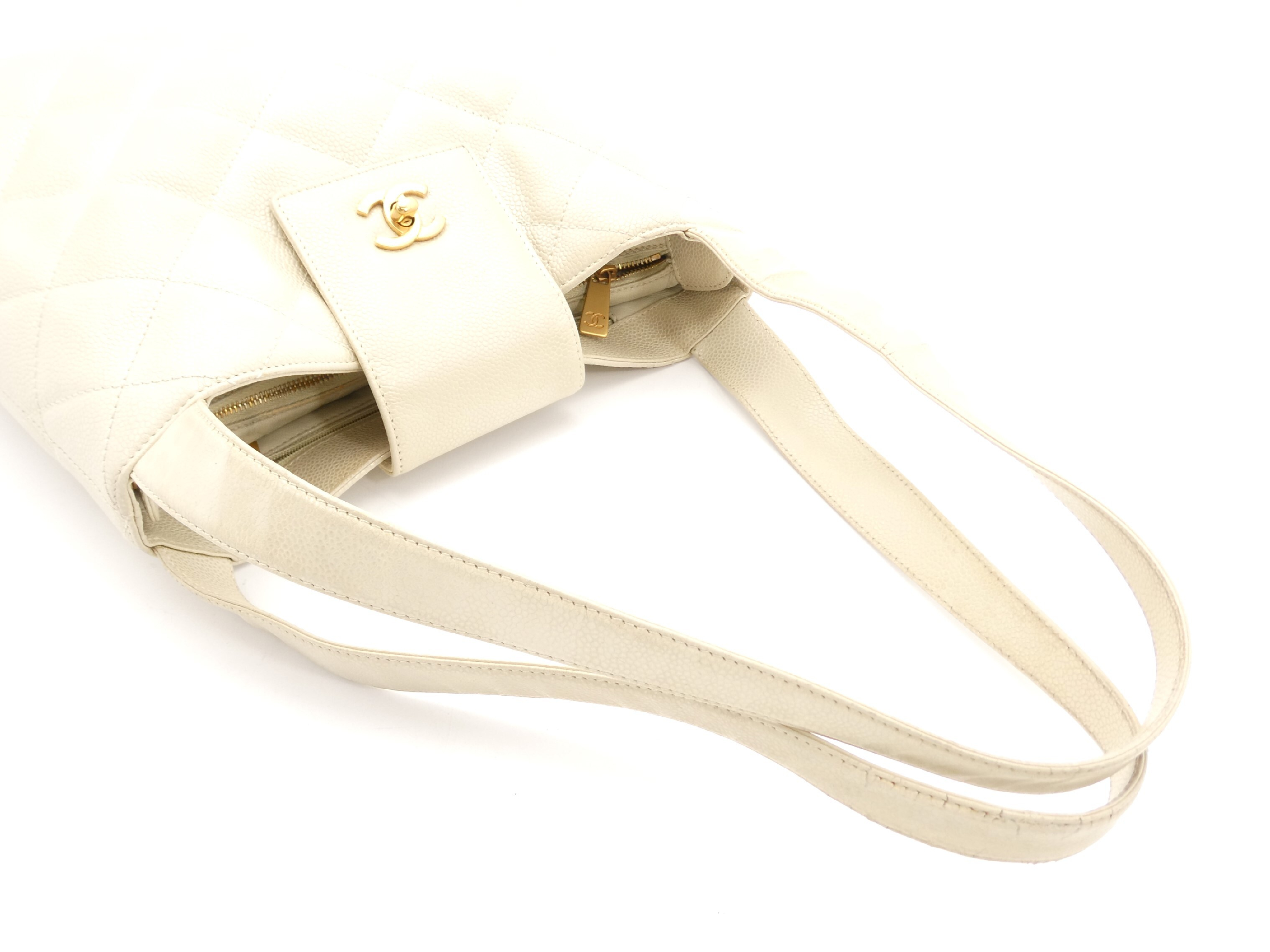Matelassé Coco Mark Caviar Skin Shoulder Bag — view 6