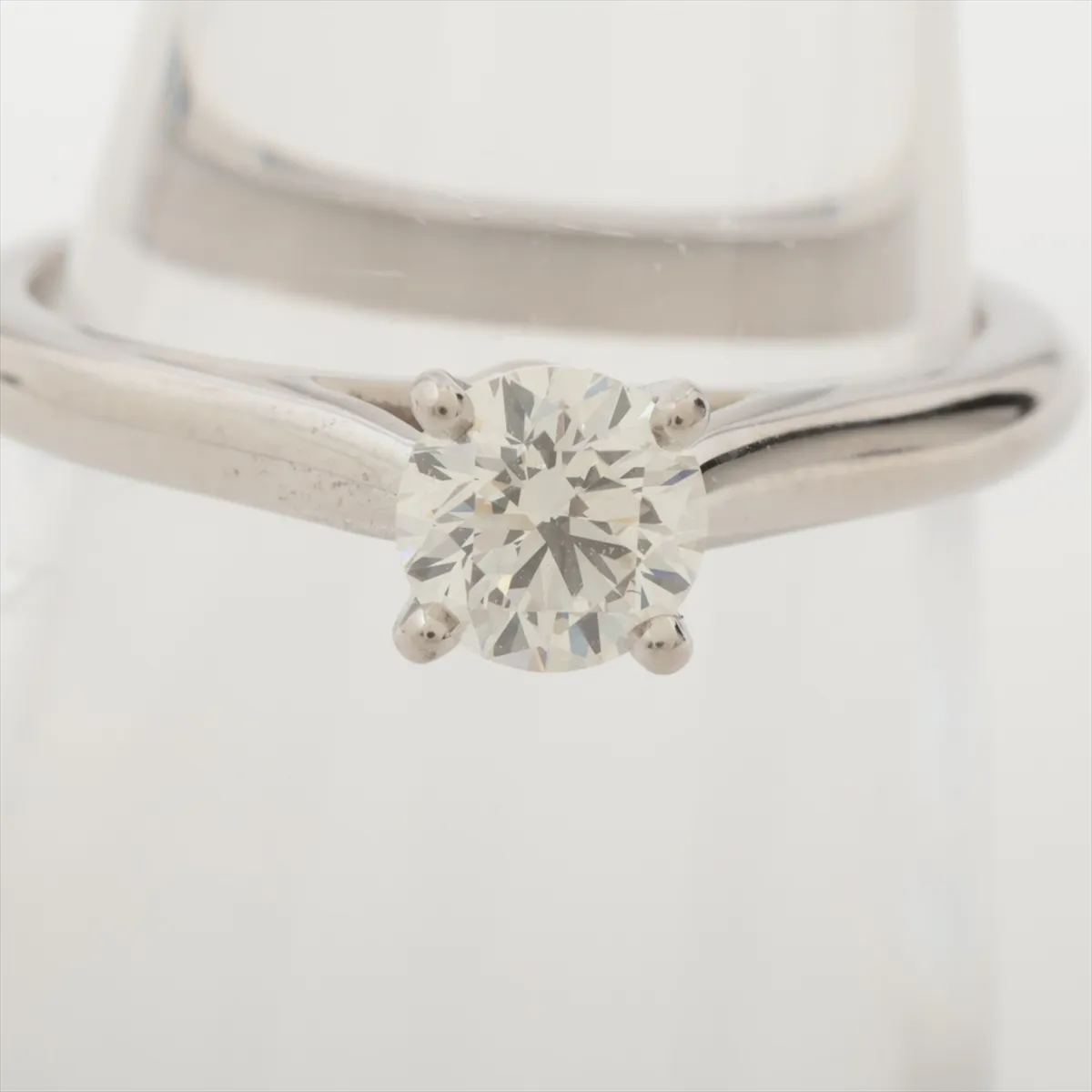 Solitaire 1895 Diamond Ring, Pt950, 3.3g, 0.40ct diamond, H VVS2 clarity, 3EX finish, FB crystal, size 47, FJT820, hallmark damaged, CRN4139247, GIA No.2185358070 — view 5