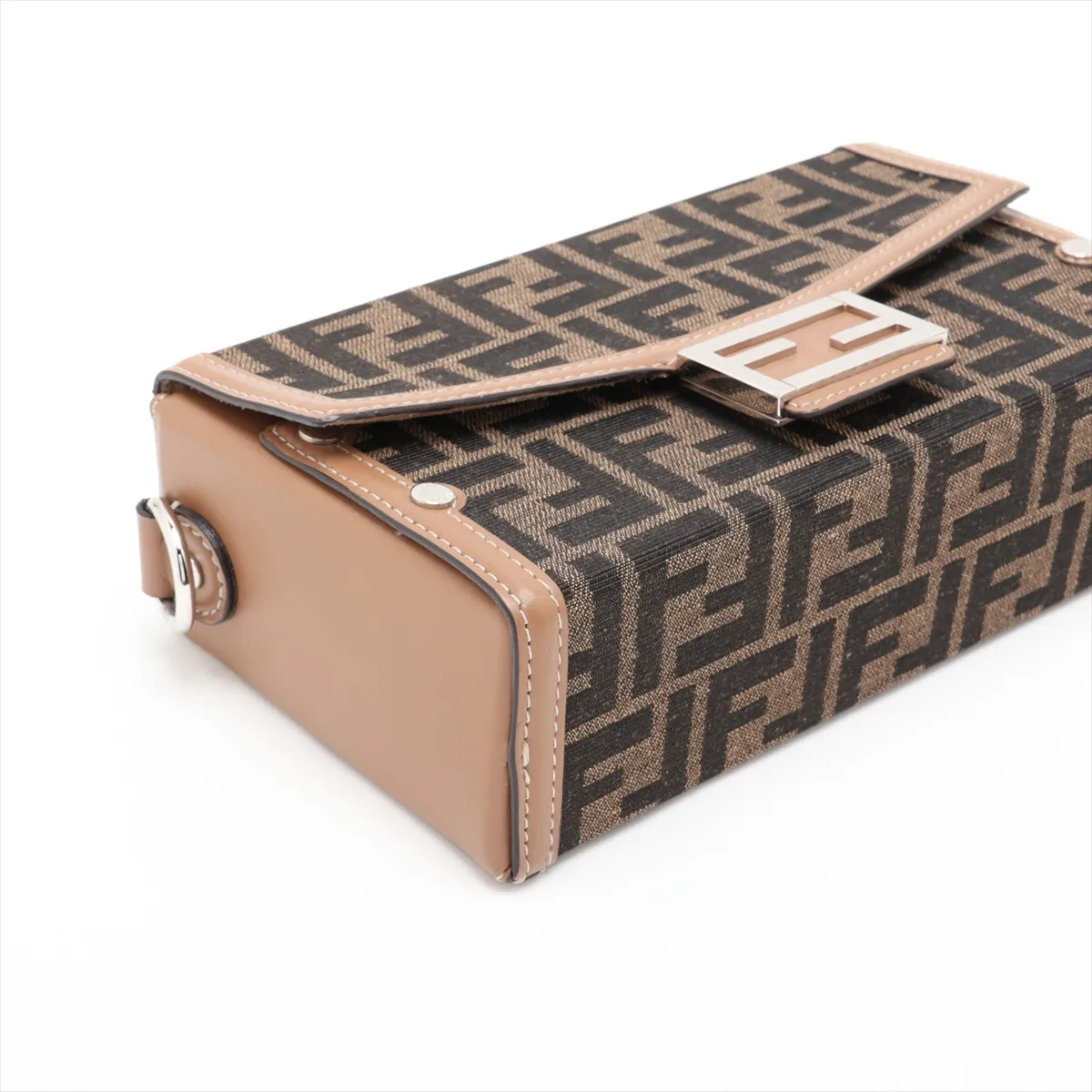 Zucca Soft Trunk Baguette 7VA565 Canvas x Leather 2-Way Shoulder Bag Brown — view 4