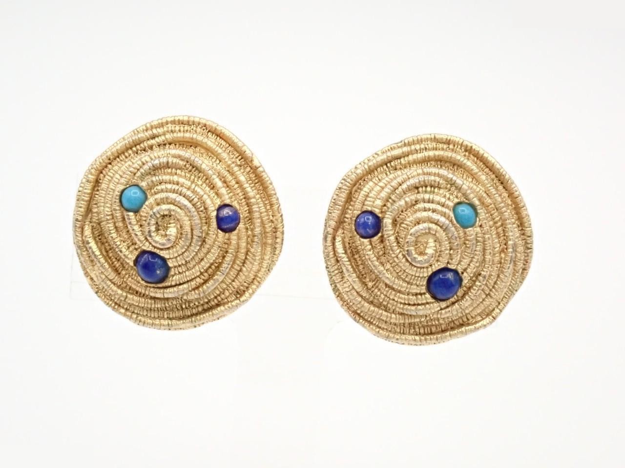 Colored Stone GP Earrings