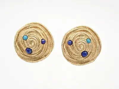 Colored Stone GP Earrings
