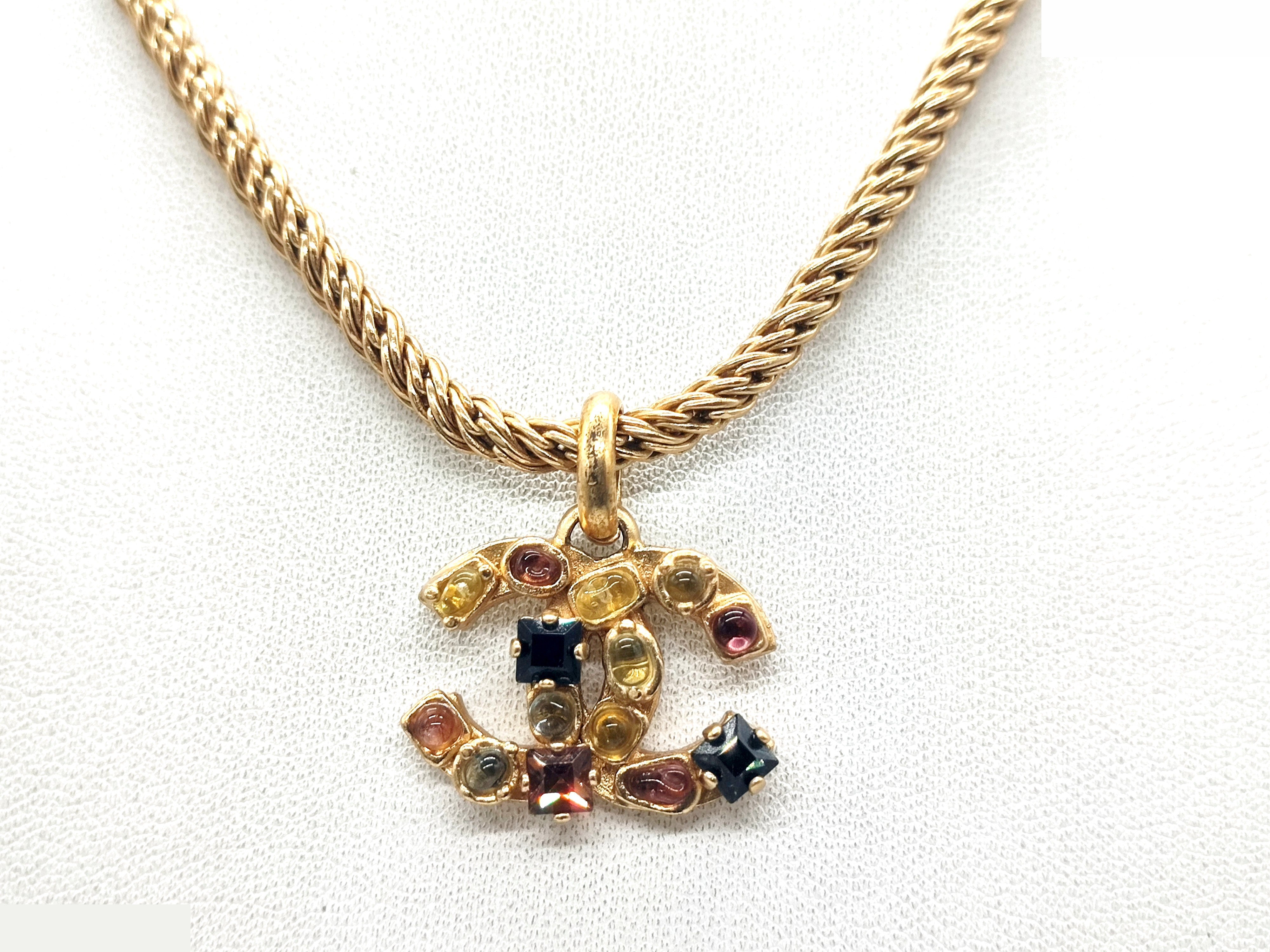 Coco Mark Multicolor Stone Necklace 01A, Neck circumference approx. 51cm — view 4