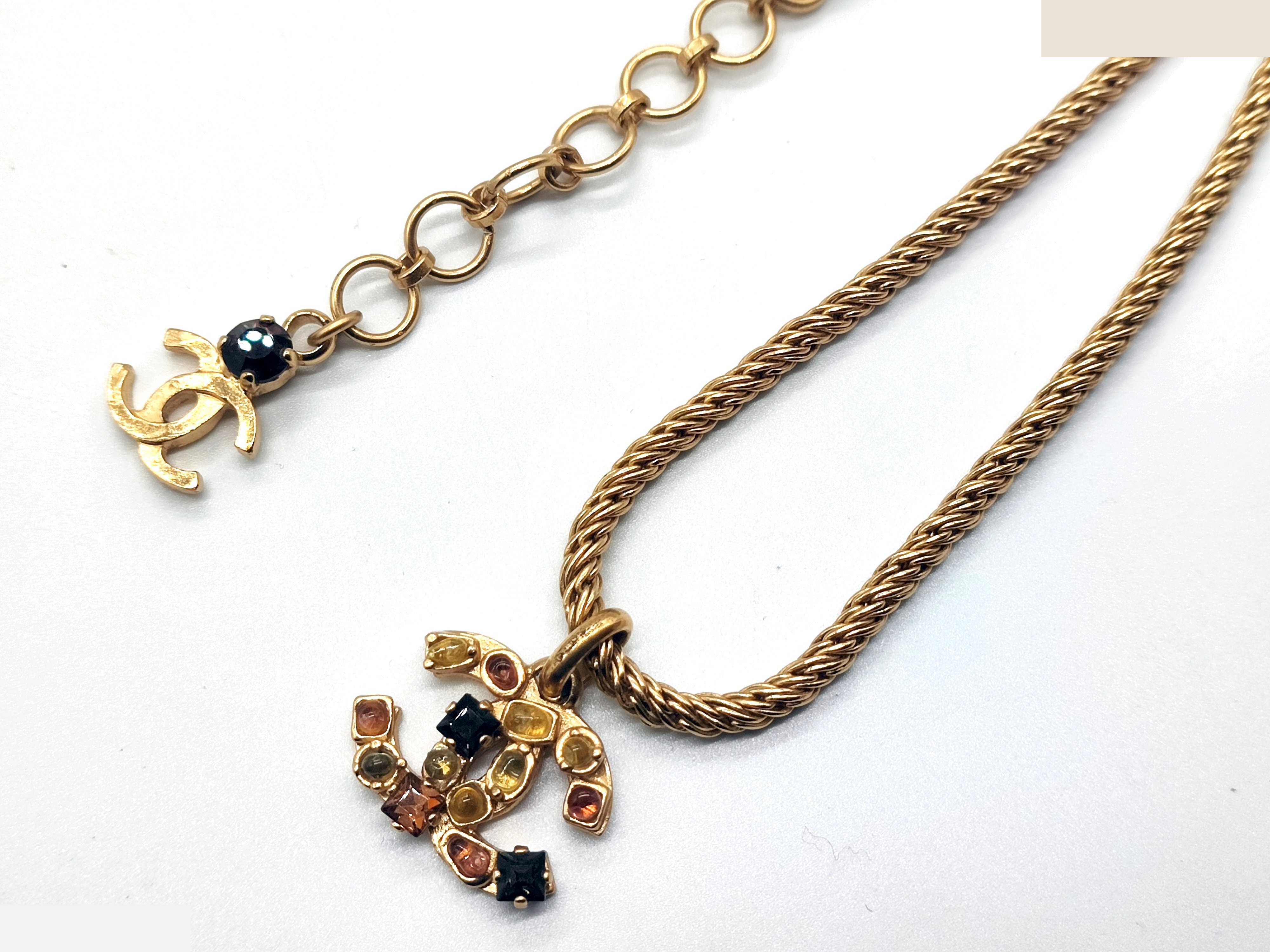 Coco Mark Multicolor Stone Necklace 01A, Neck circumference approx. 51cm — view 7