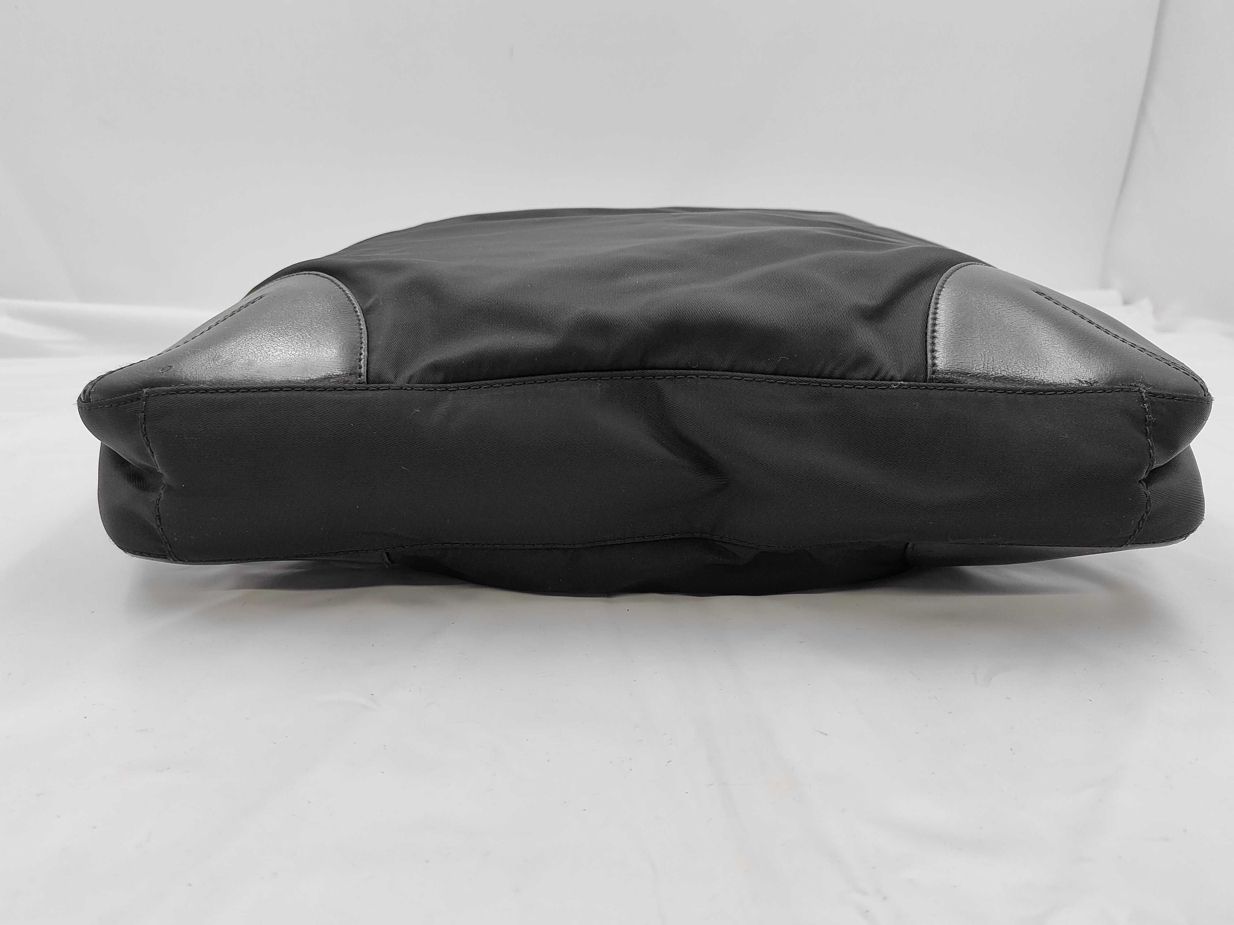 Nylon x Leather Tote Bag Black Tote Bag — view 8
