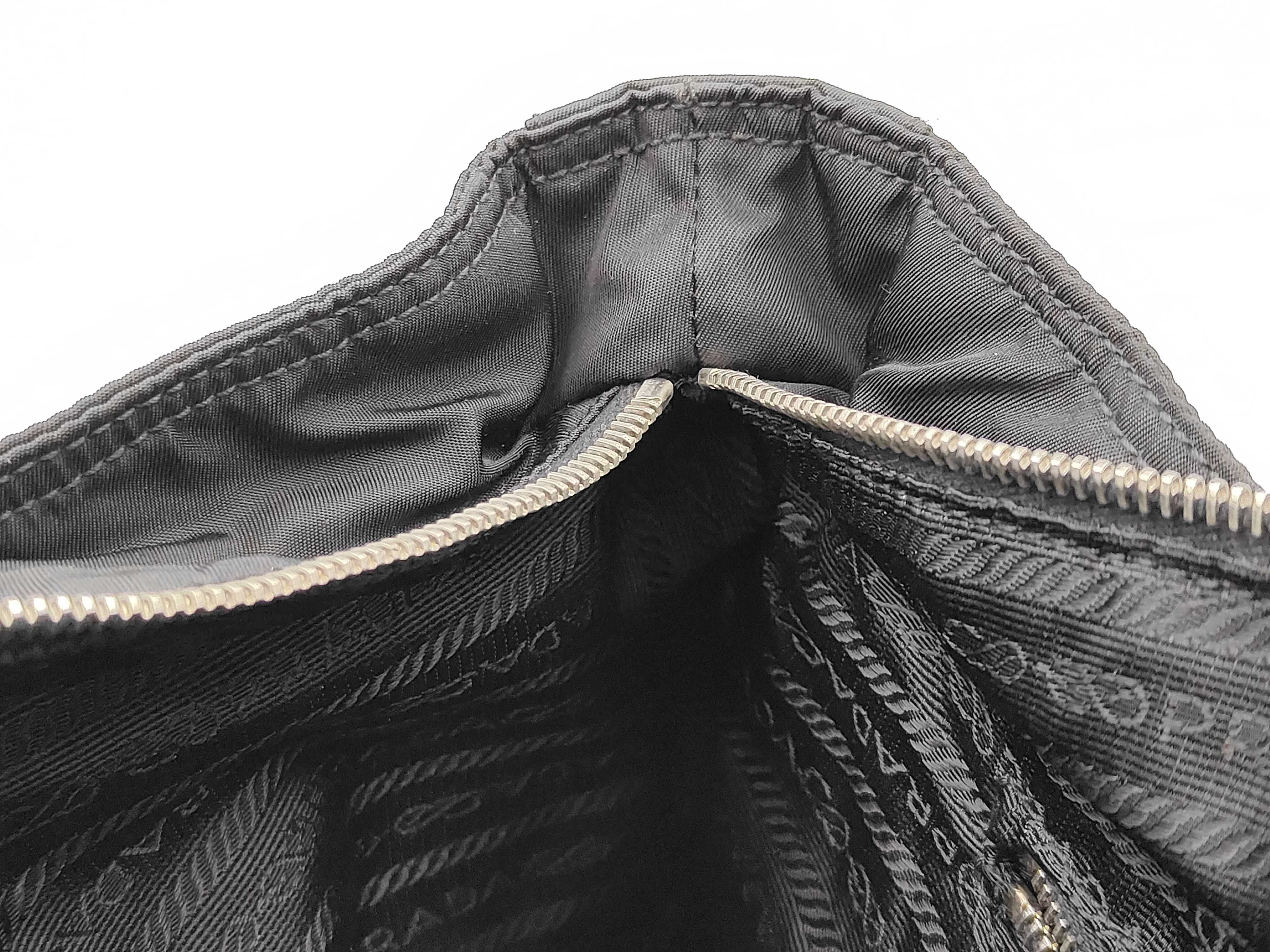 Nylon x Leather Tote Bag Black Tote Bag — view 9