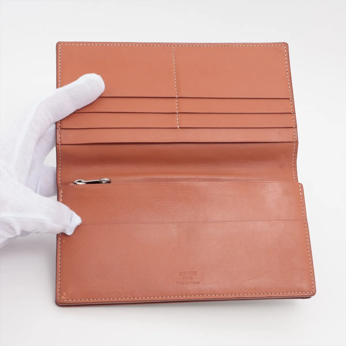 Richelieu Leather Long Wallet Brown — view 3