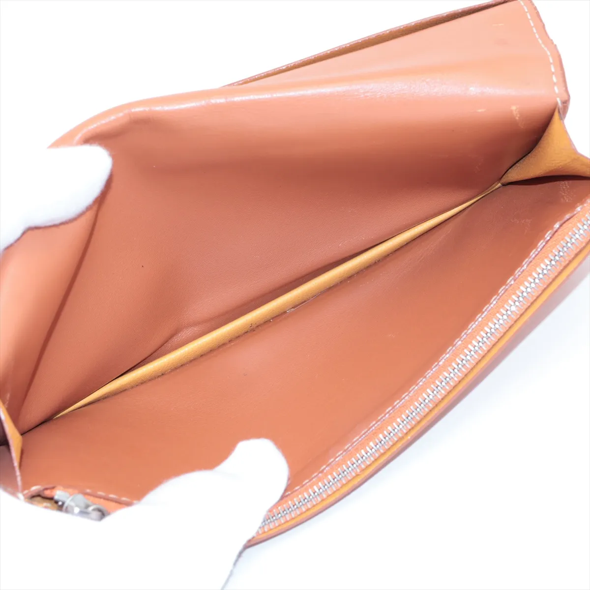 Richelieu Leather Long Wallet Brown — view 5