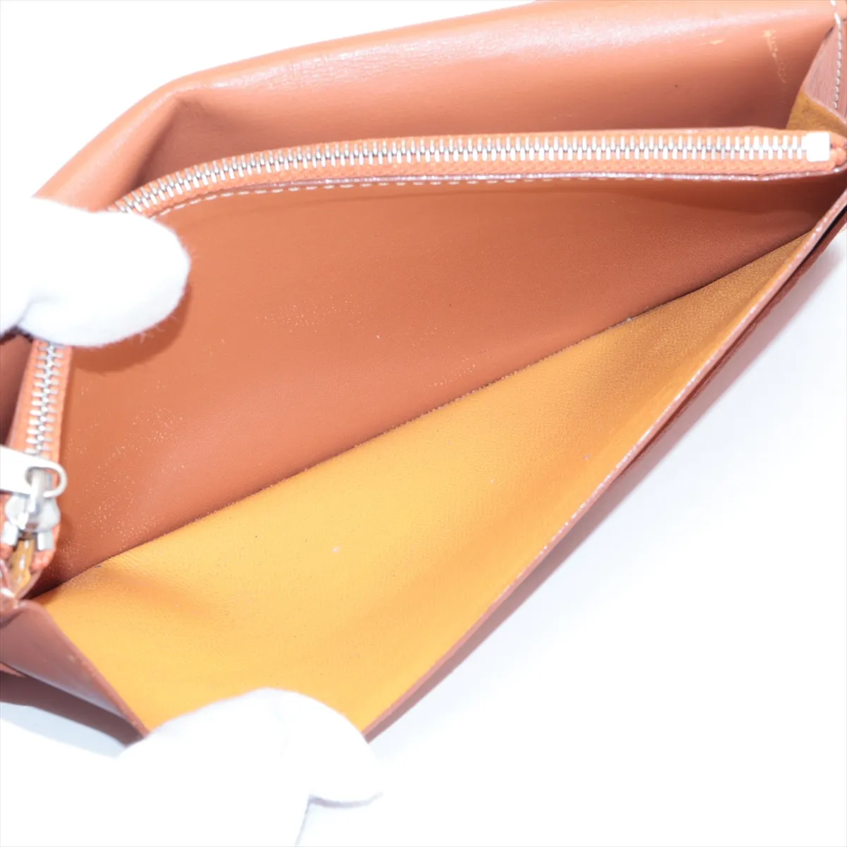 Richelieu Leather Long Wallet Brown — view 6