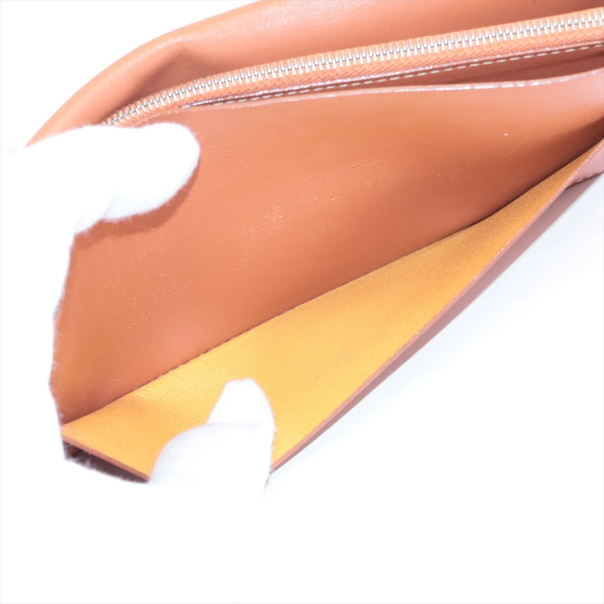 Richelieu Leather Long Wallet Brown — view 7