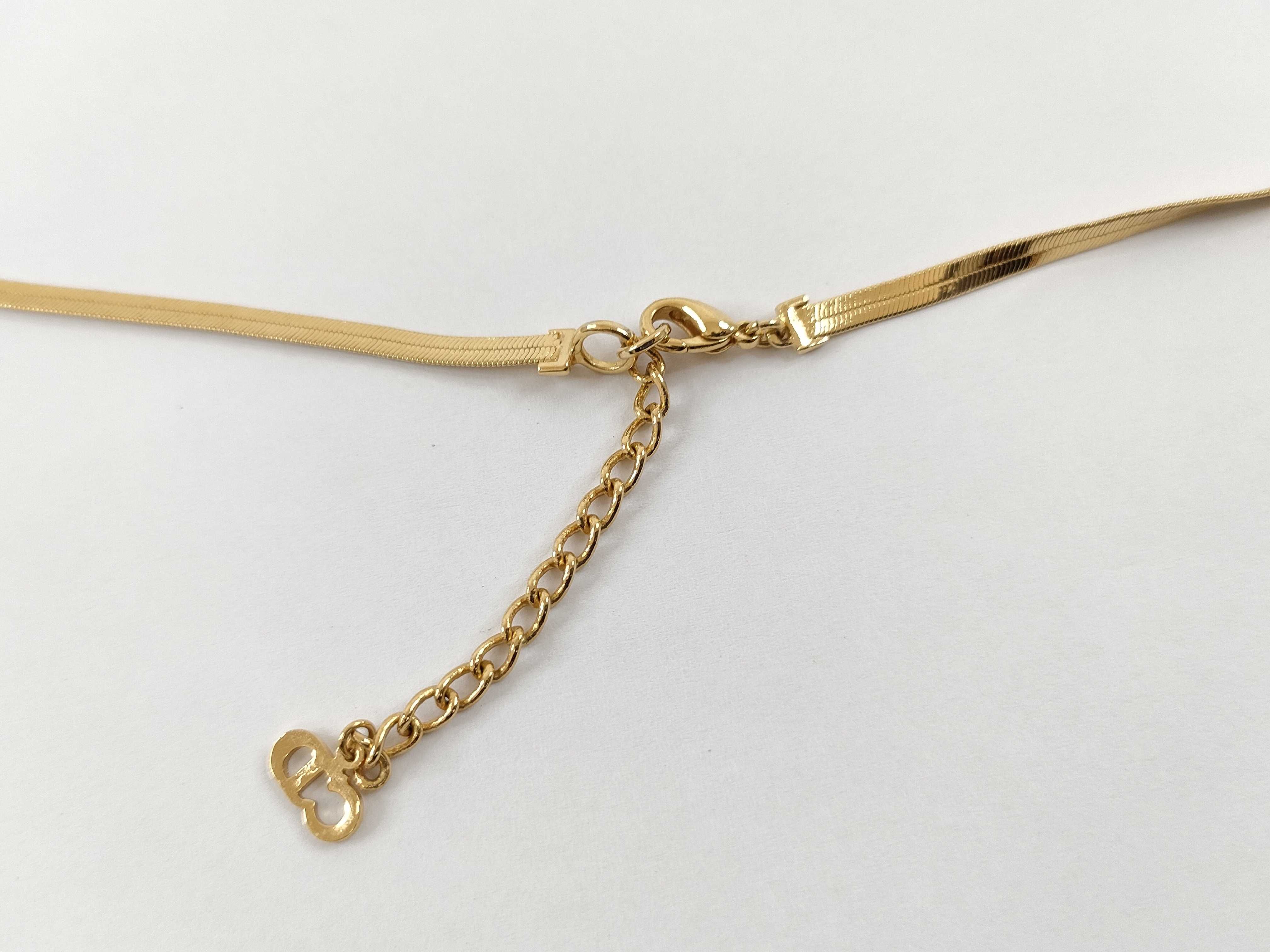 Ribbon CD Snake Necklace Gold Color Necklace — view 3