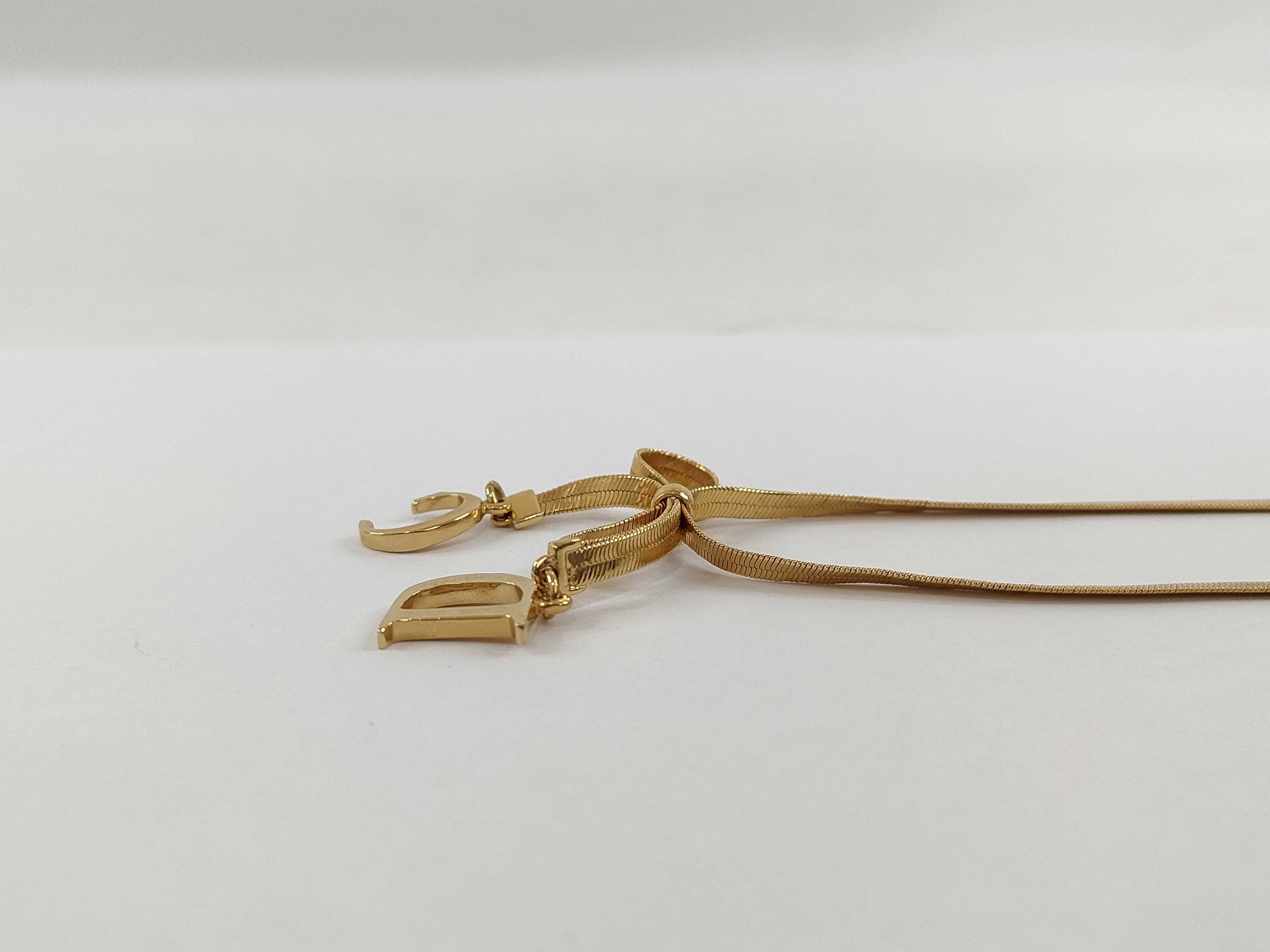 Ribbon CD Snake Necklace Gold Color Necklace — view 4