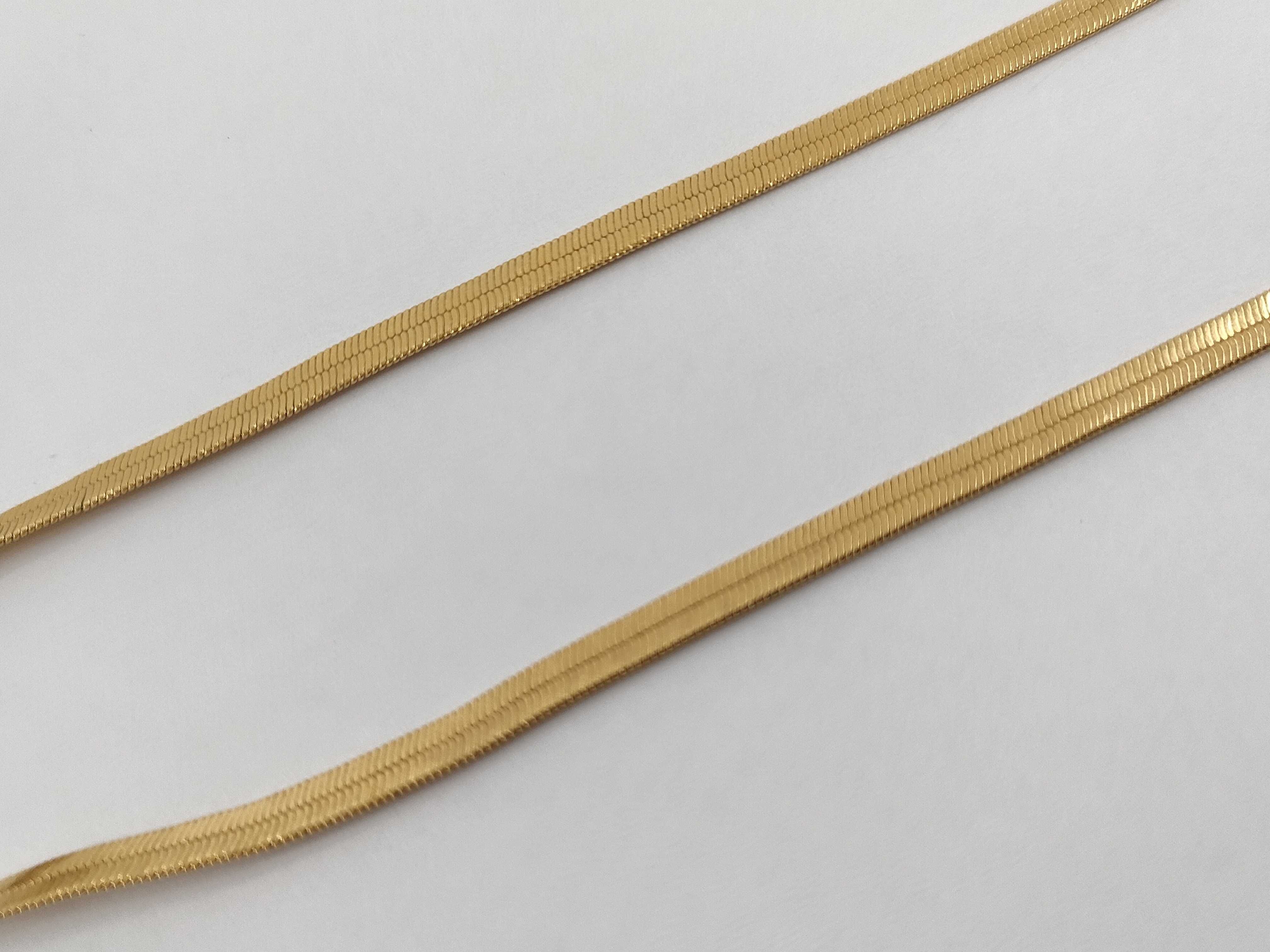 Ribbon CD Snake Necklace Gold Color Necklace — view 5