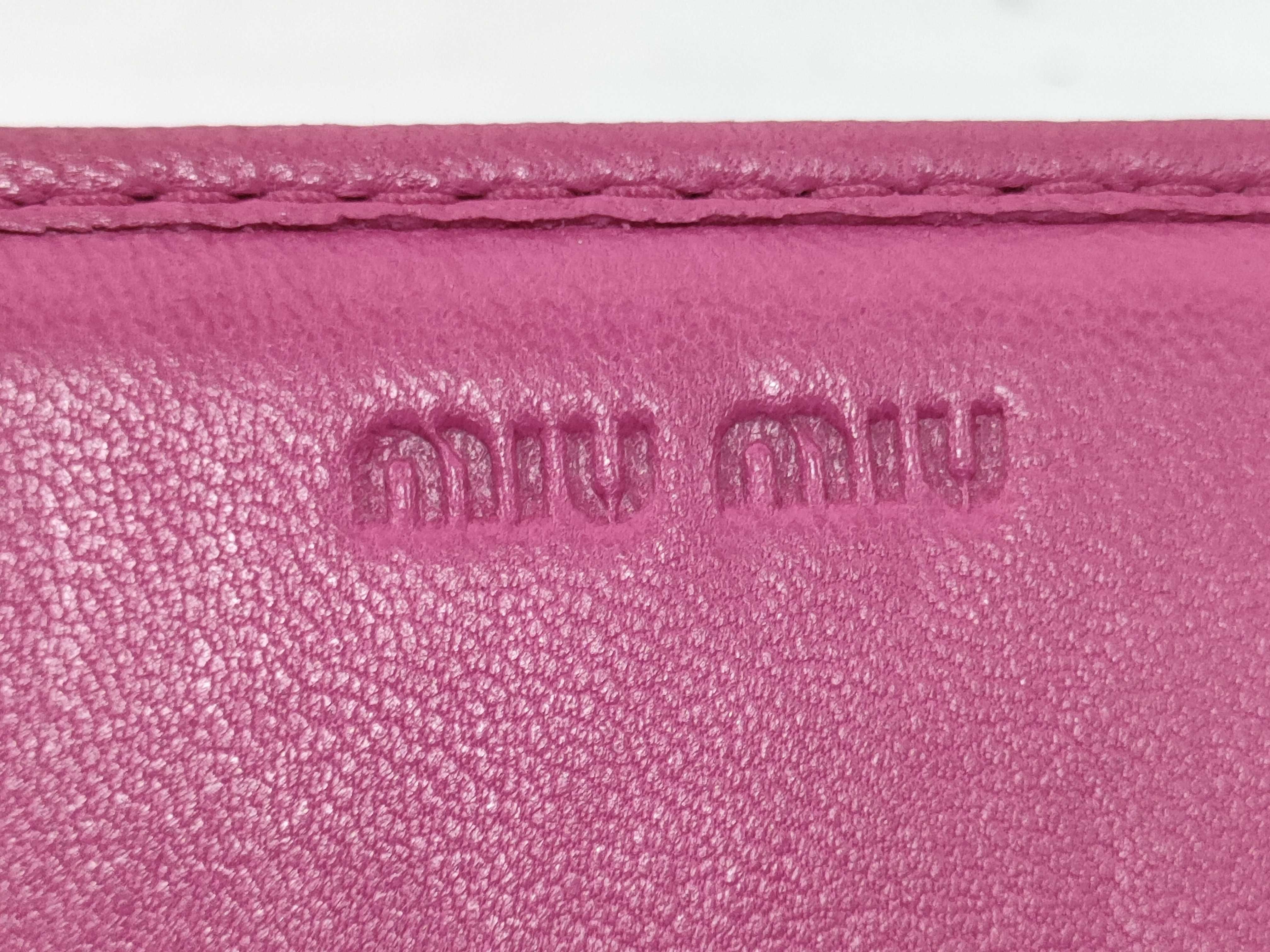Matelassé 1M1365 Bi-fold Long Wallet, Pink Leather — view 8