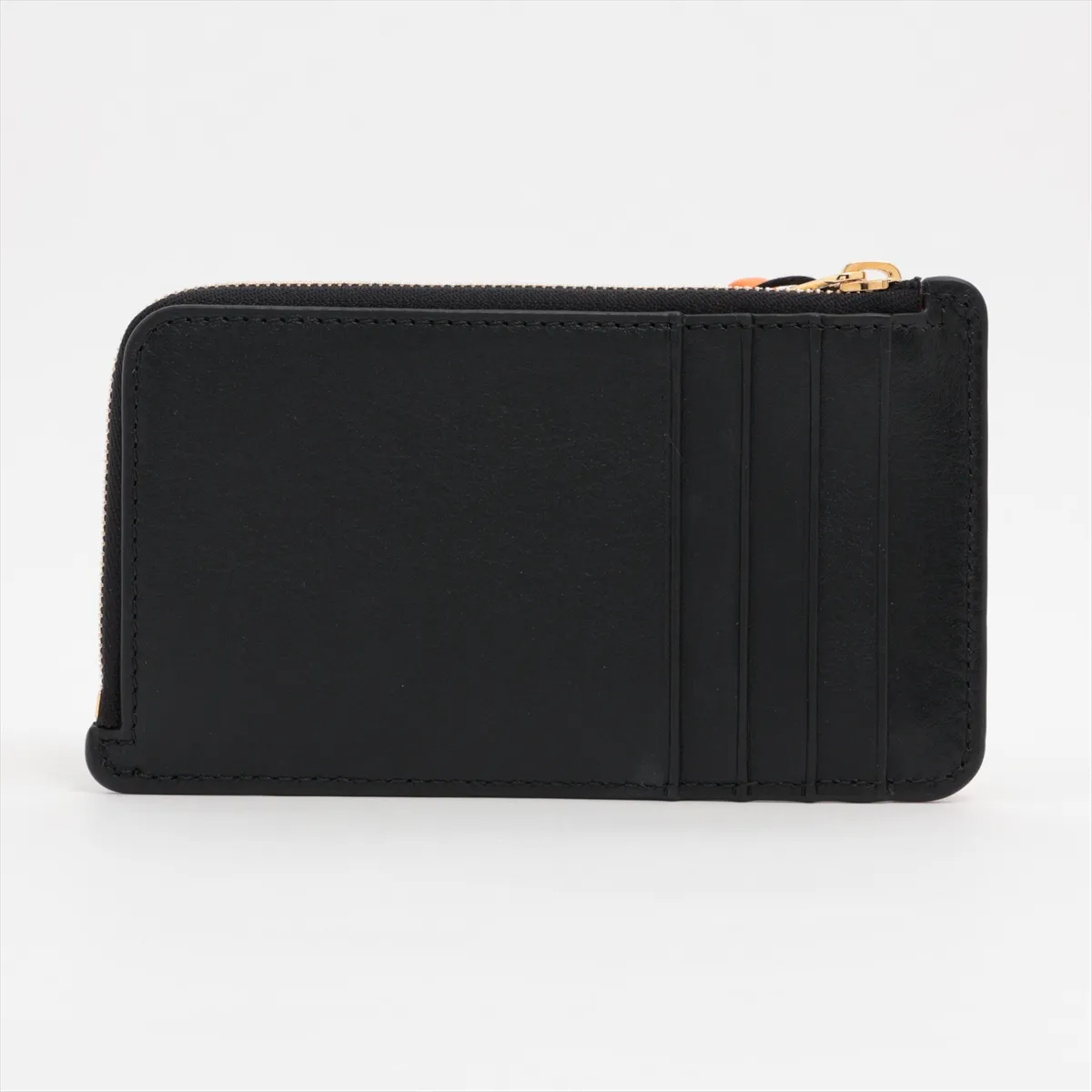 Knot Leather Fragment Case Black x Orange — view 2