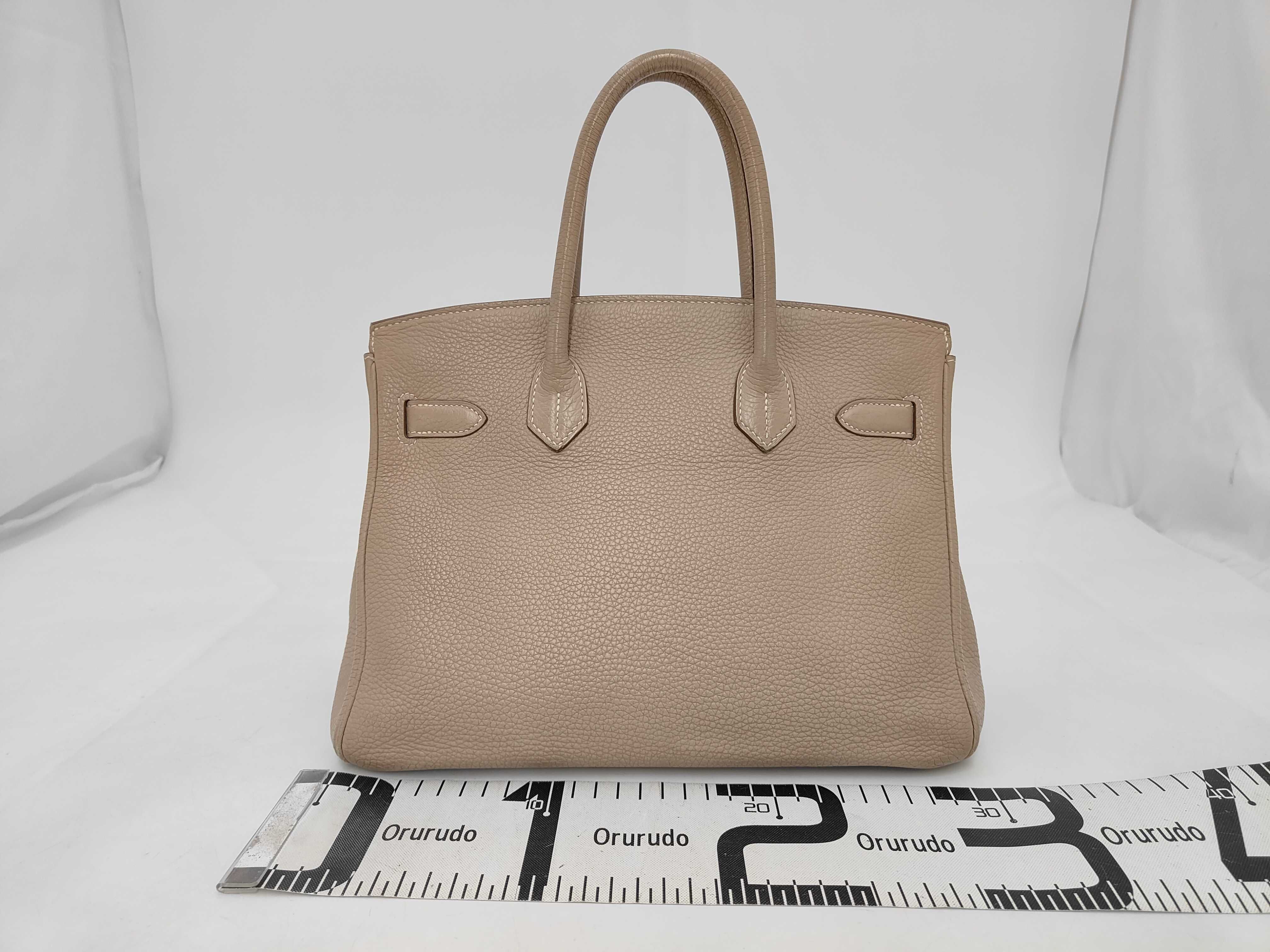 Birkin 30 Togo Argile Silver Hardware P Stamp Handbag — view 2