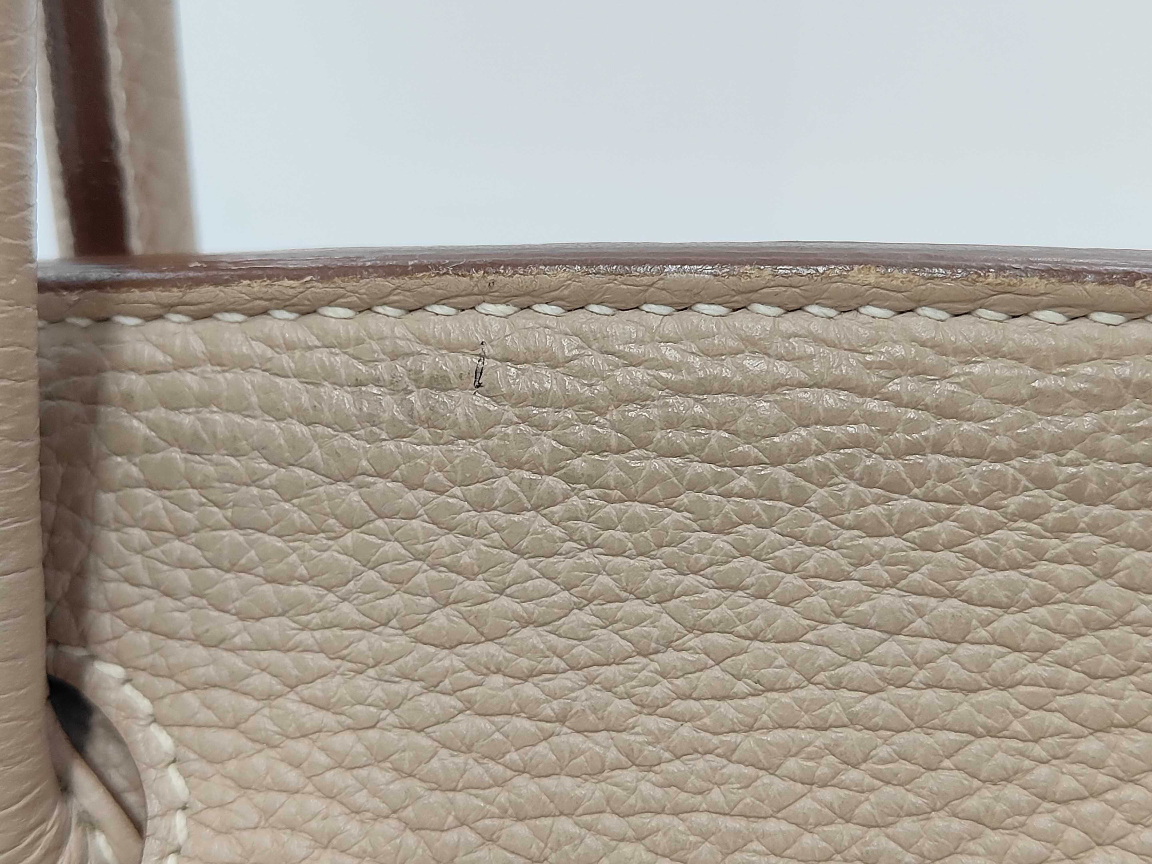 Birkin 30 Togo Argile Silver Hardware P Stamp Handbag — view 8