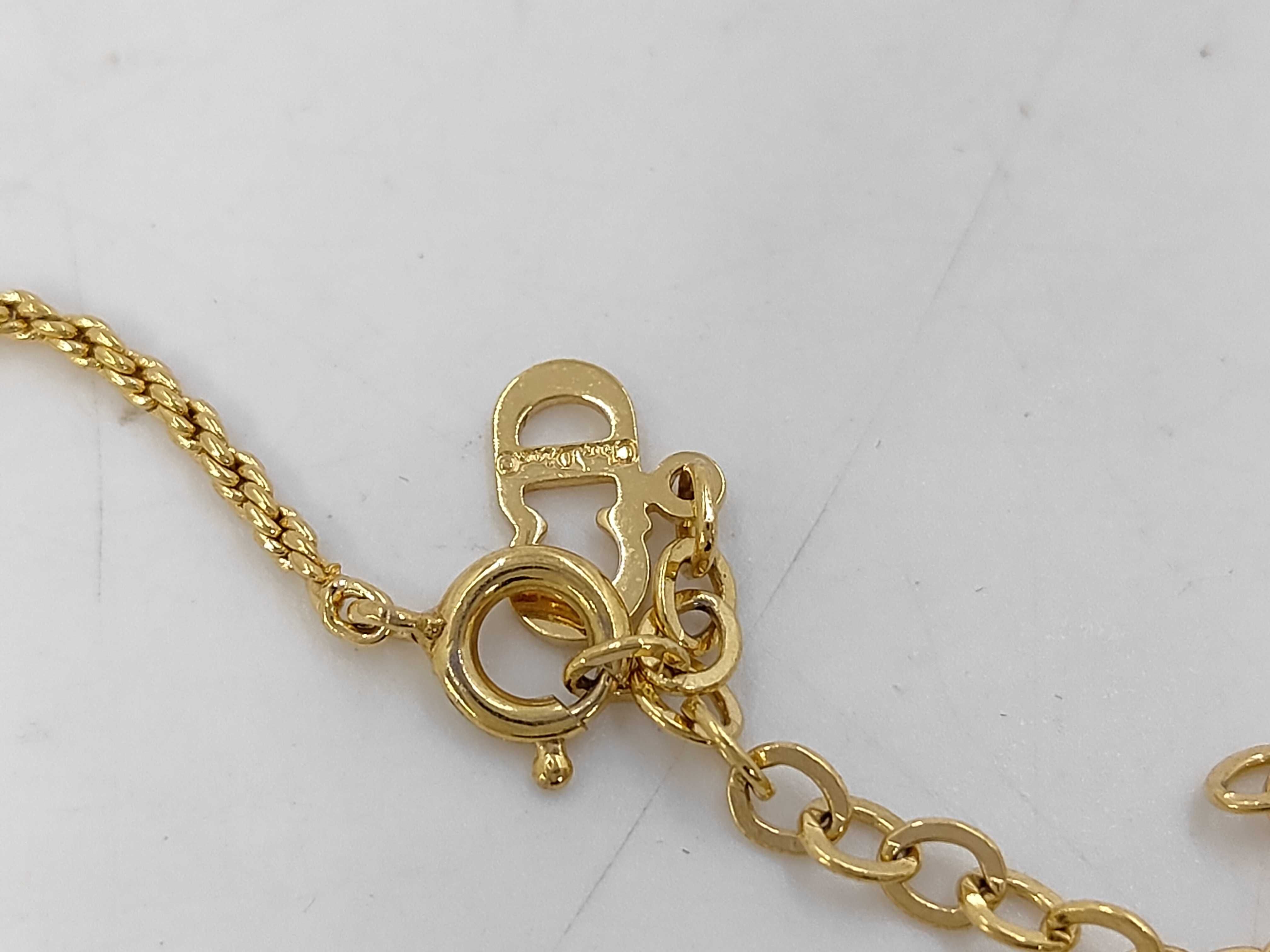 Heart Rhinestone Gold Necklace — view 4