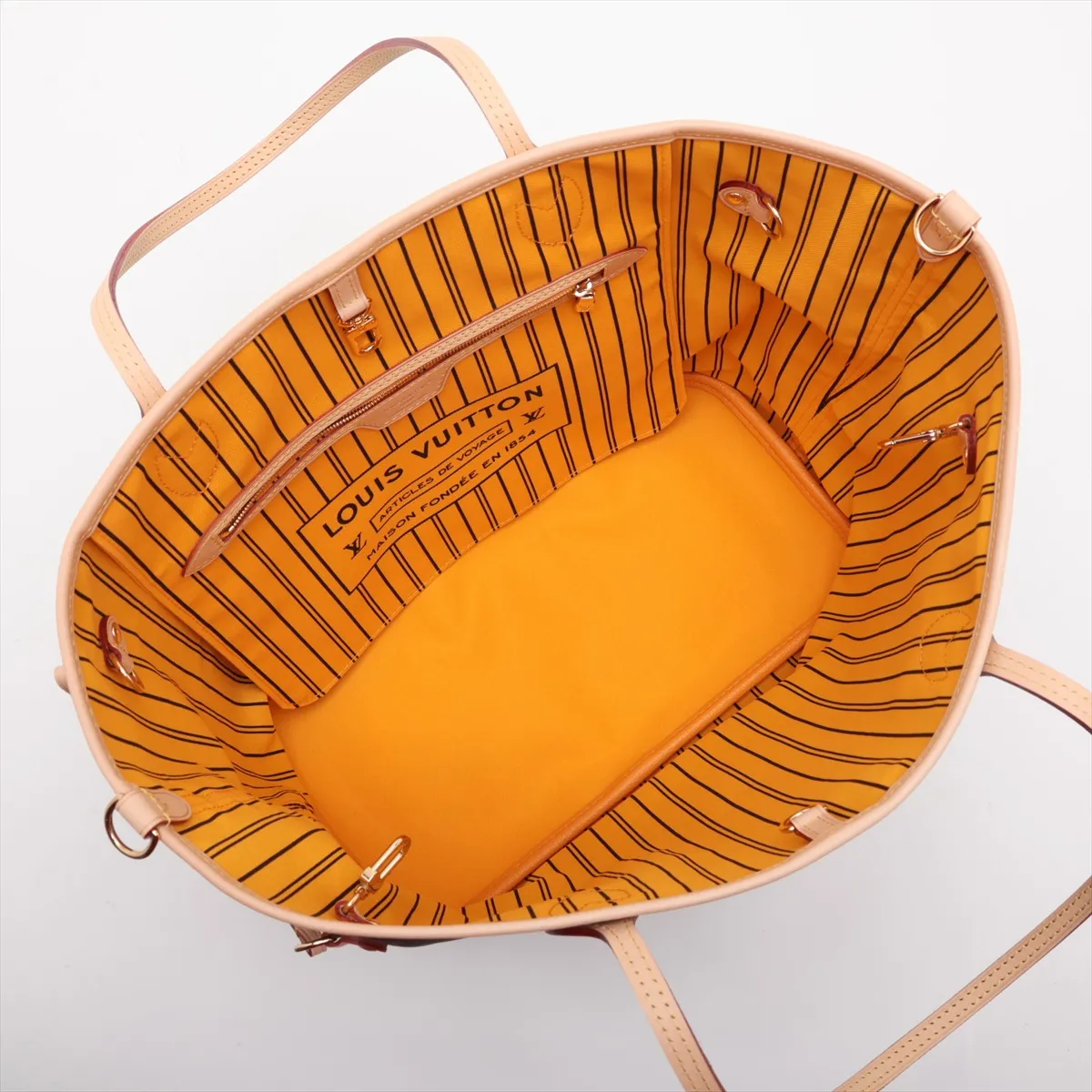 Monogram Neverfull Inside Out MM M11947 Brown x Yellow (RFID detected) — view 8