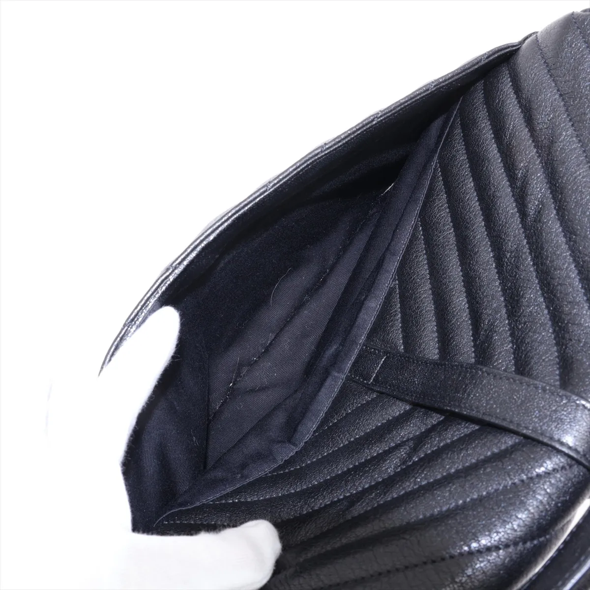 Leather 2-Way Handbag, Black, 487212 — view 12