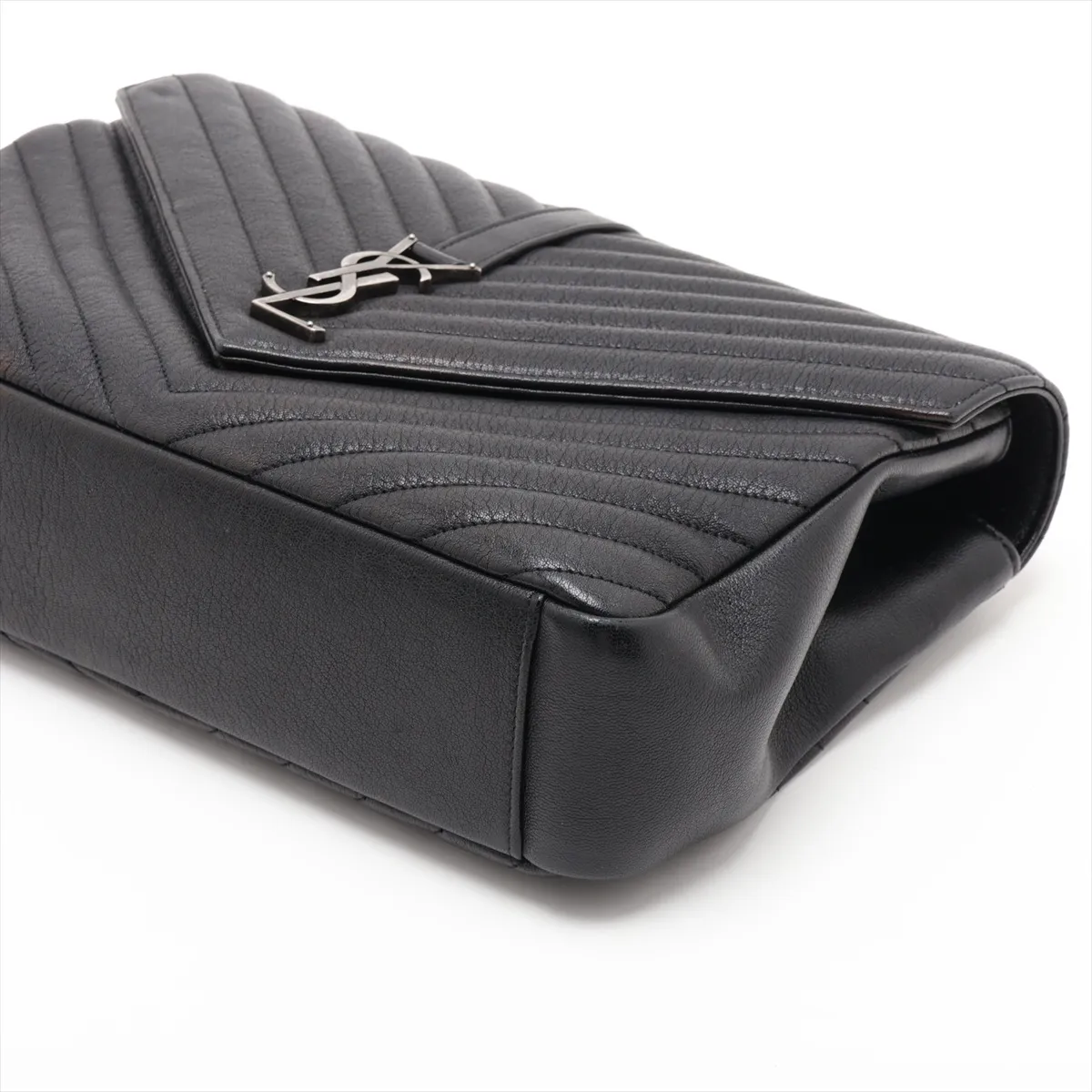 Leather 2-Way Handbag, Black, 487212 — view 3