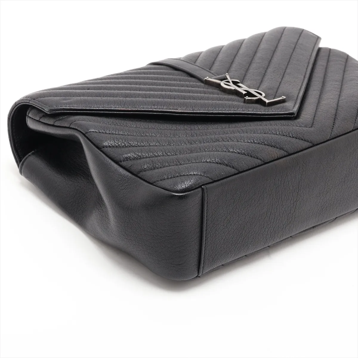 Leather 2-Way Handbag, Black, 487212 — view 4