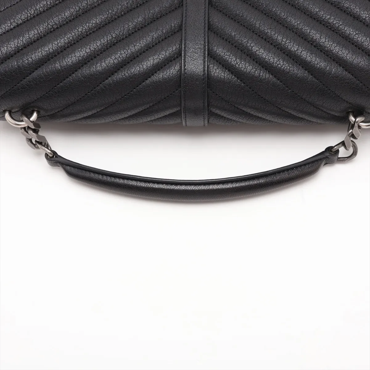 Leather 2-Way Handbag, Black, 487212 — view 5