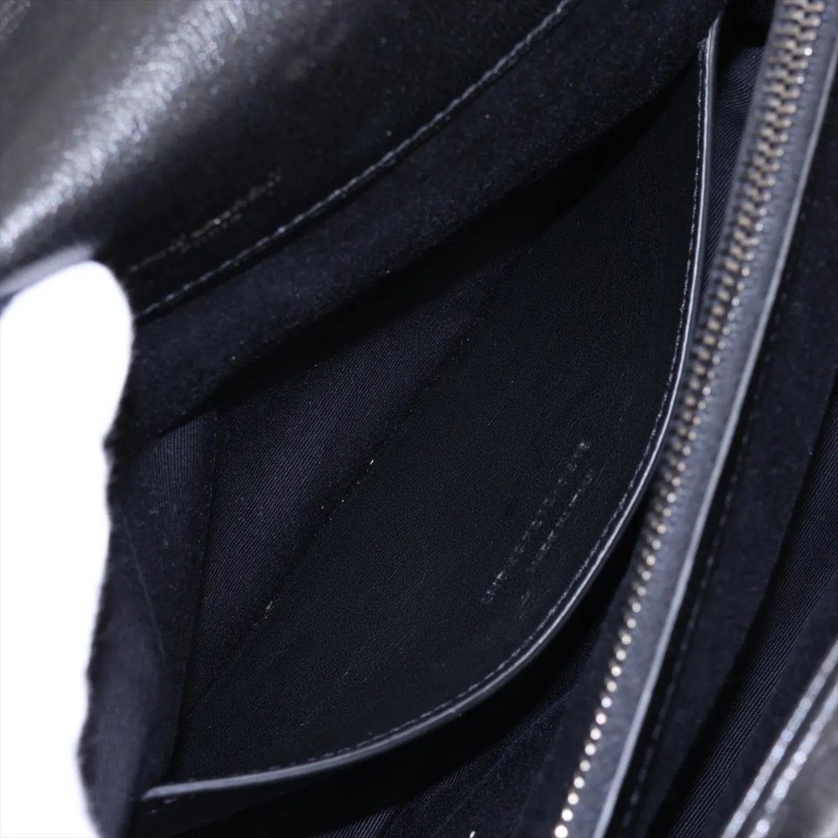 Leather 2-Way Handbag, Black, 487212 — view 9