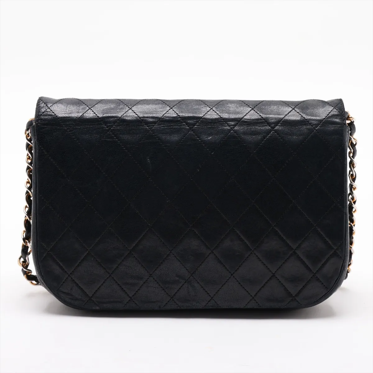 Matelassé Lambskin Chain Shoulder Bag, Black with Gold Hardware, 0379993 (Serial Number in the 0s) — view 2