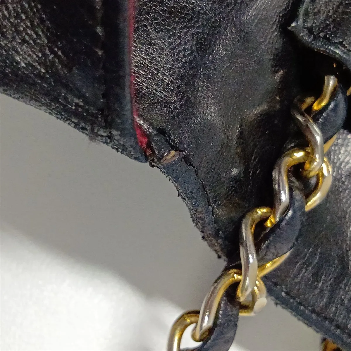 Matelassé Lambskin Chain Shoulder Bag, Black with Gold Hardware, 0379993 (Serial Number in the 0s) — view 11