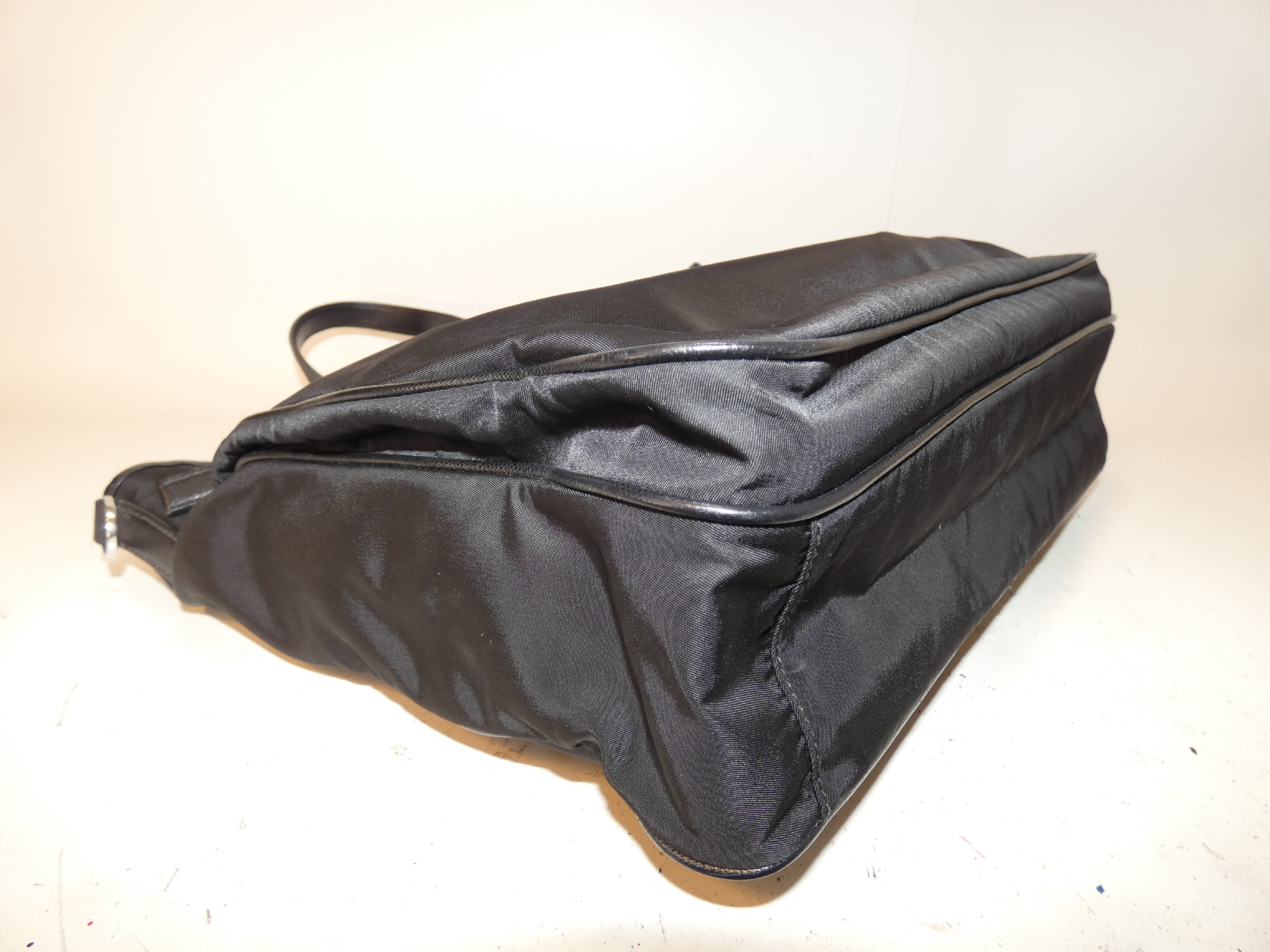 2-way Saffiano Nylon Black Handbag — view 6