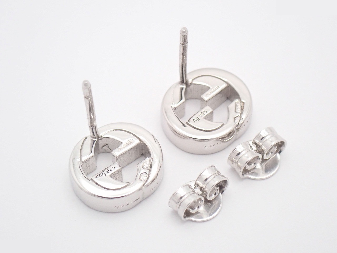 Interlocking G Earrings, 925 sterling silver, 3.5g — view 4