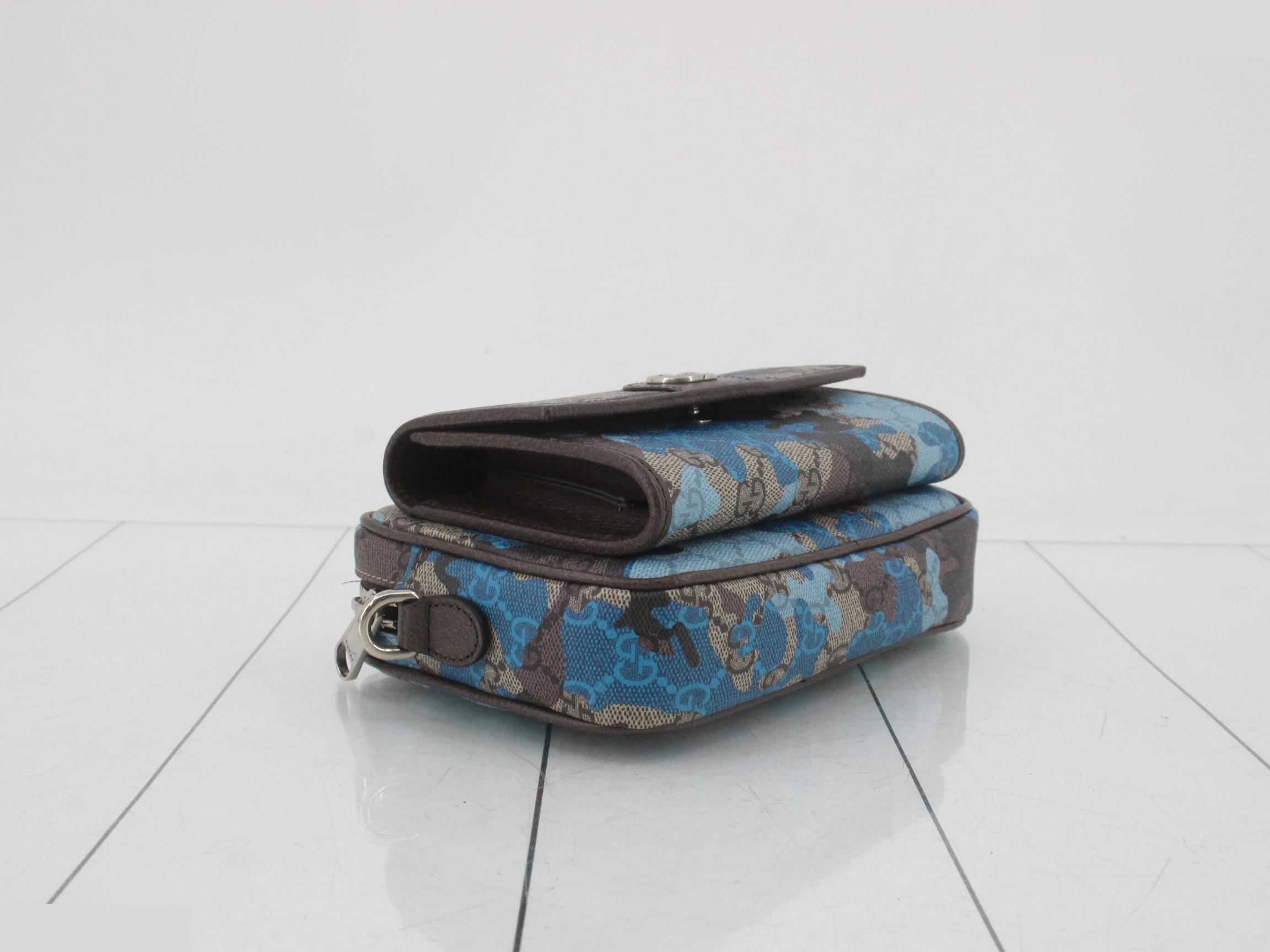 Unused GG Supreme camouflage shoulder bag — view 5